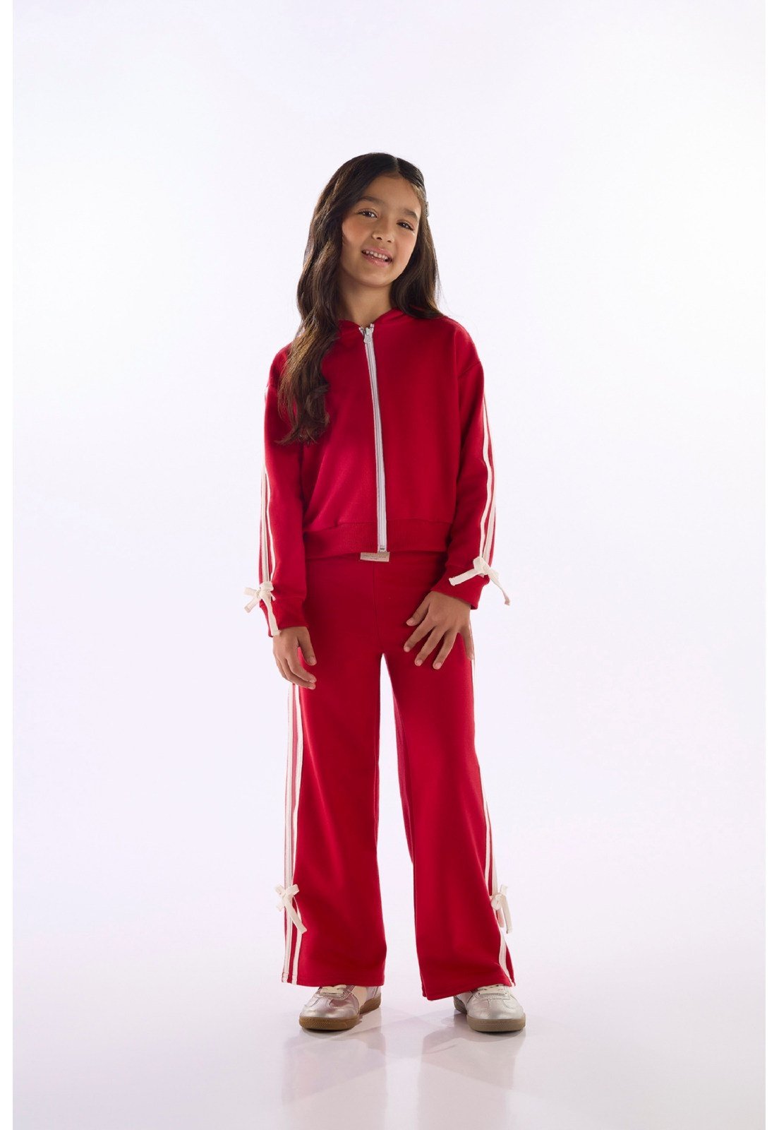 Infantil - Conjunto Jaqueta Calça Moletom Quimby Vermelho