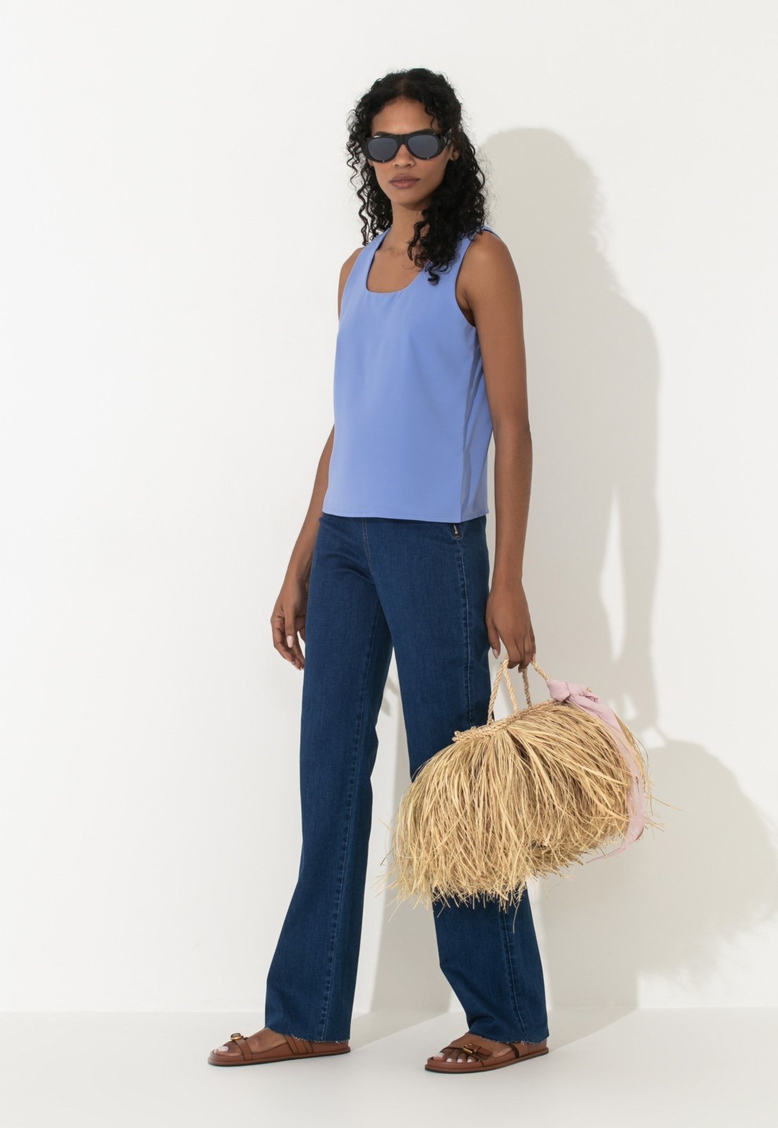 Vista 3 Blusa Traymon Regata Lavanda azul Traymon azul
