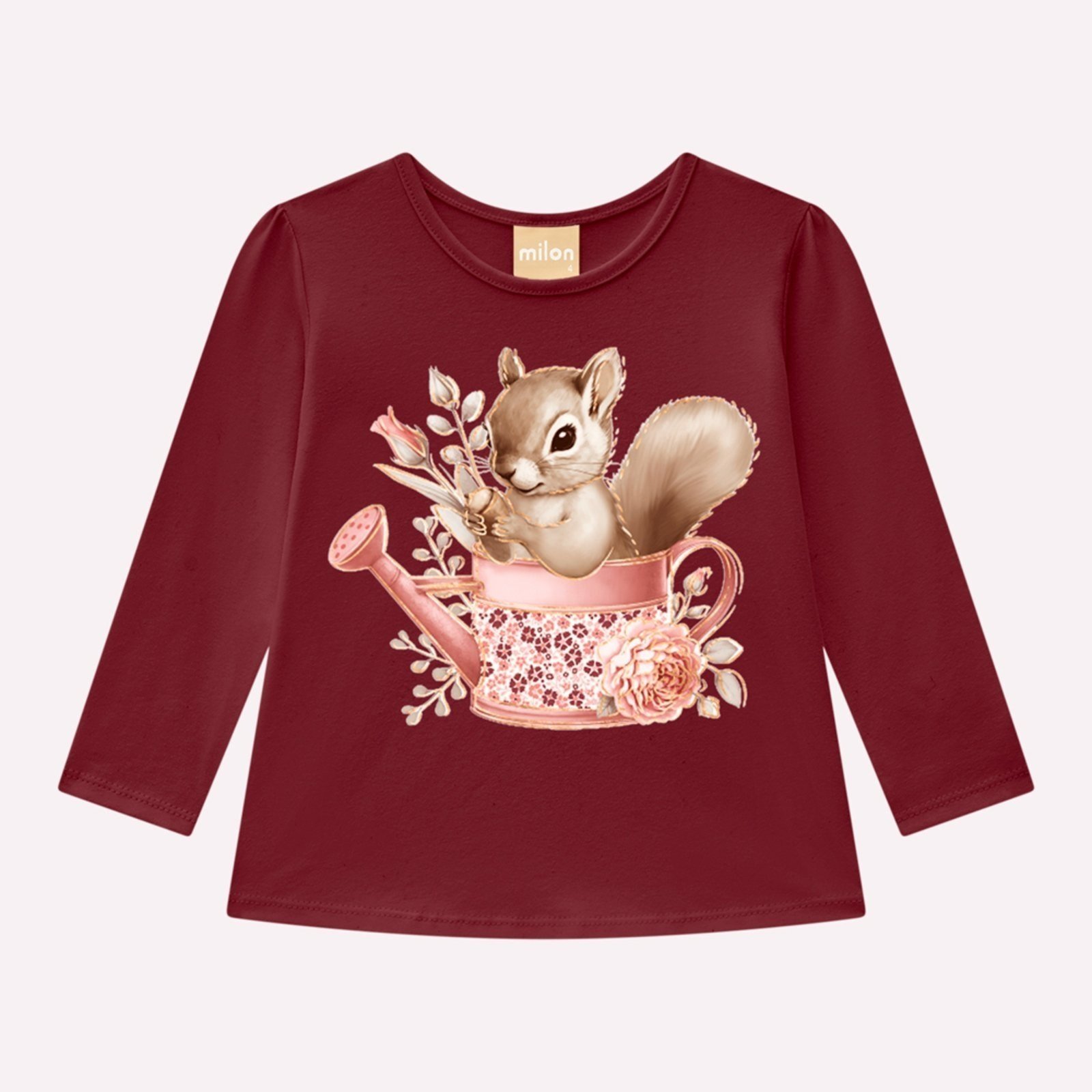 Infantil - Blusa Menina Esquilo Milon