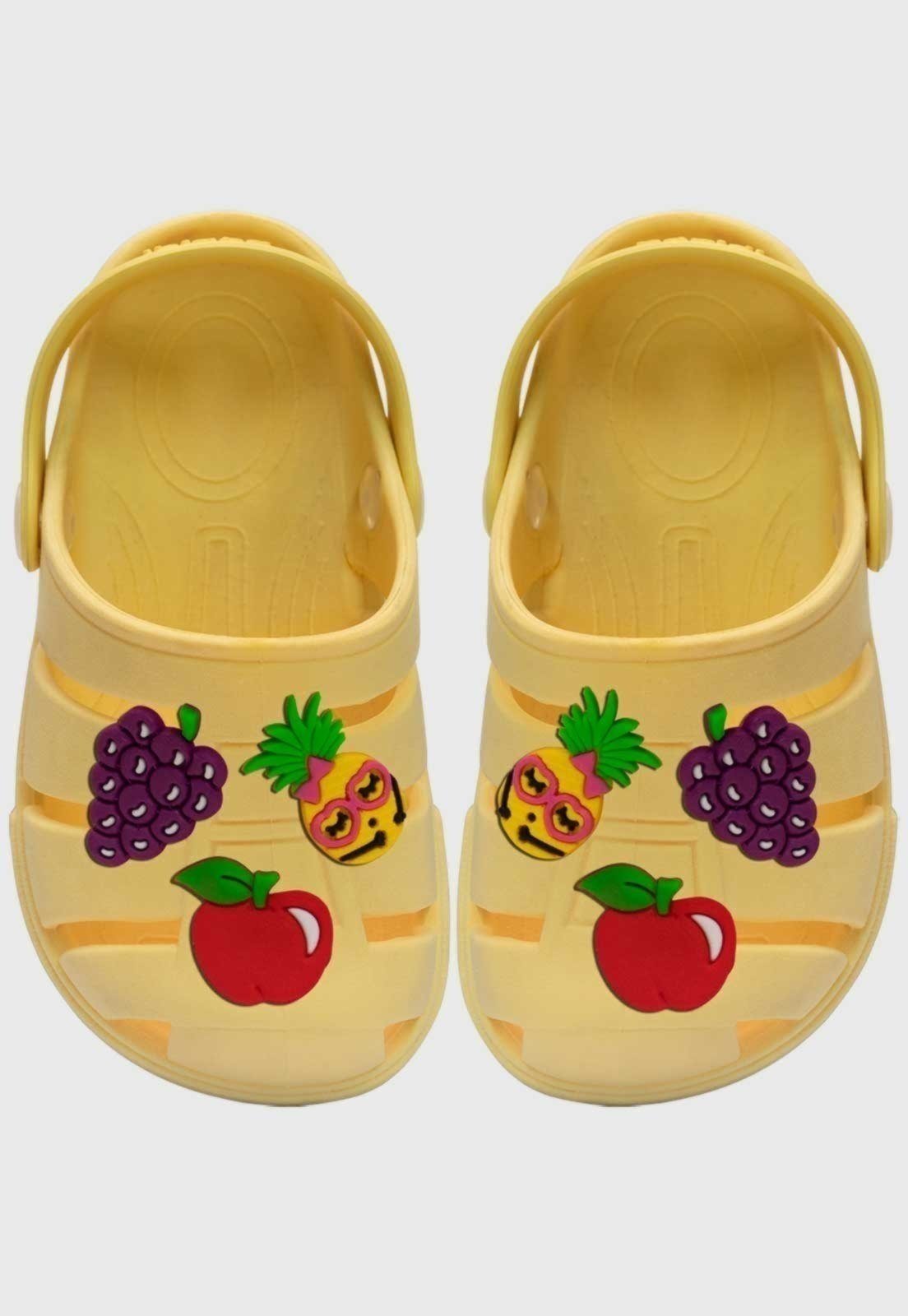 Infantil - Sandalia Babuche Popidi Frutas Amarelo