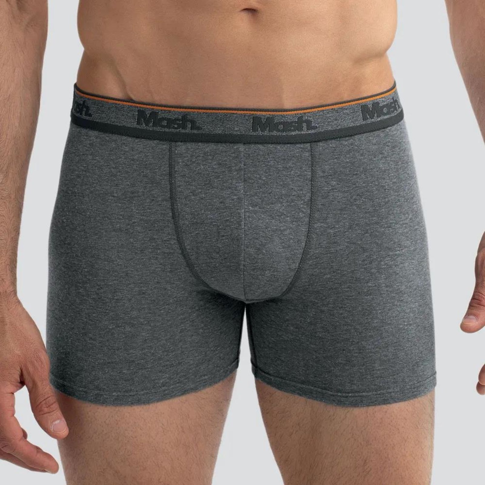 Vista 3 Cueca boxer longa cotton MASH cinza MASH cinza