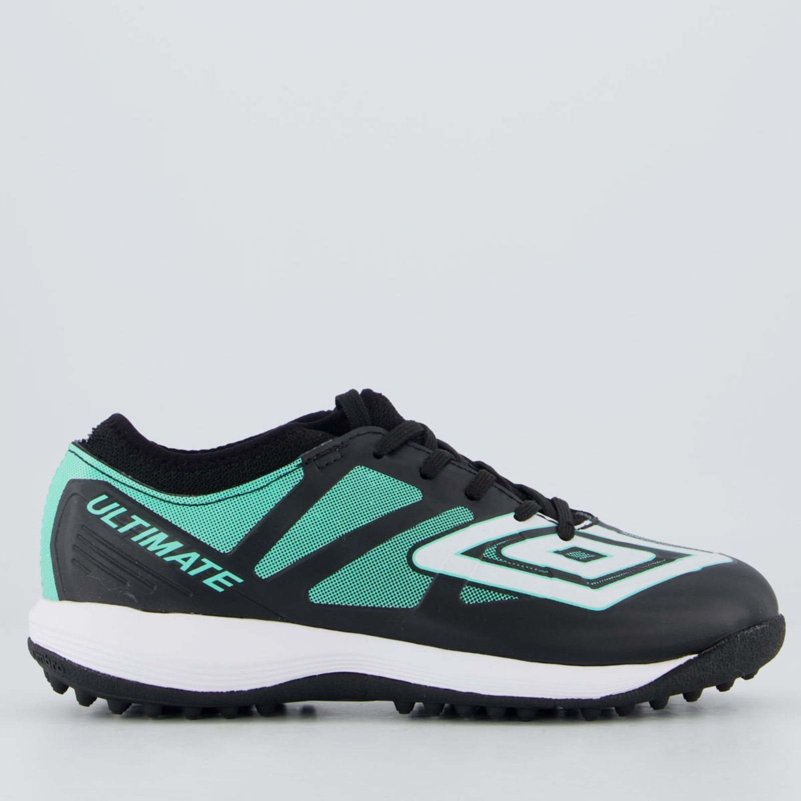 Vista 2 Infantil - Chuteira Umbro Ultimate Society Juvenil Preta e Branca preto Umbro preto