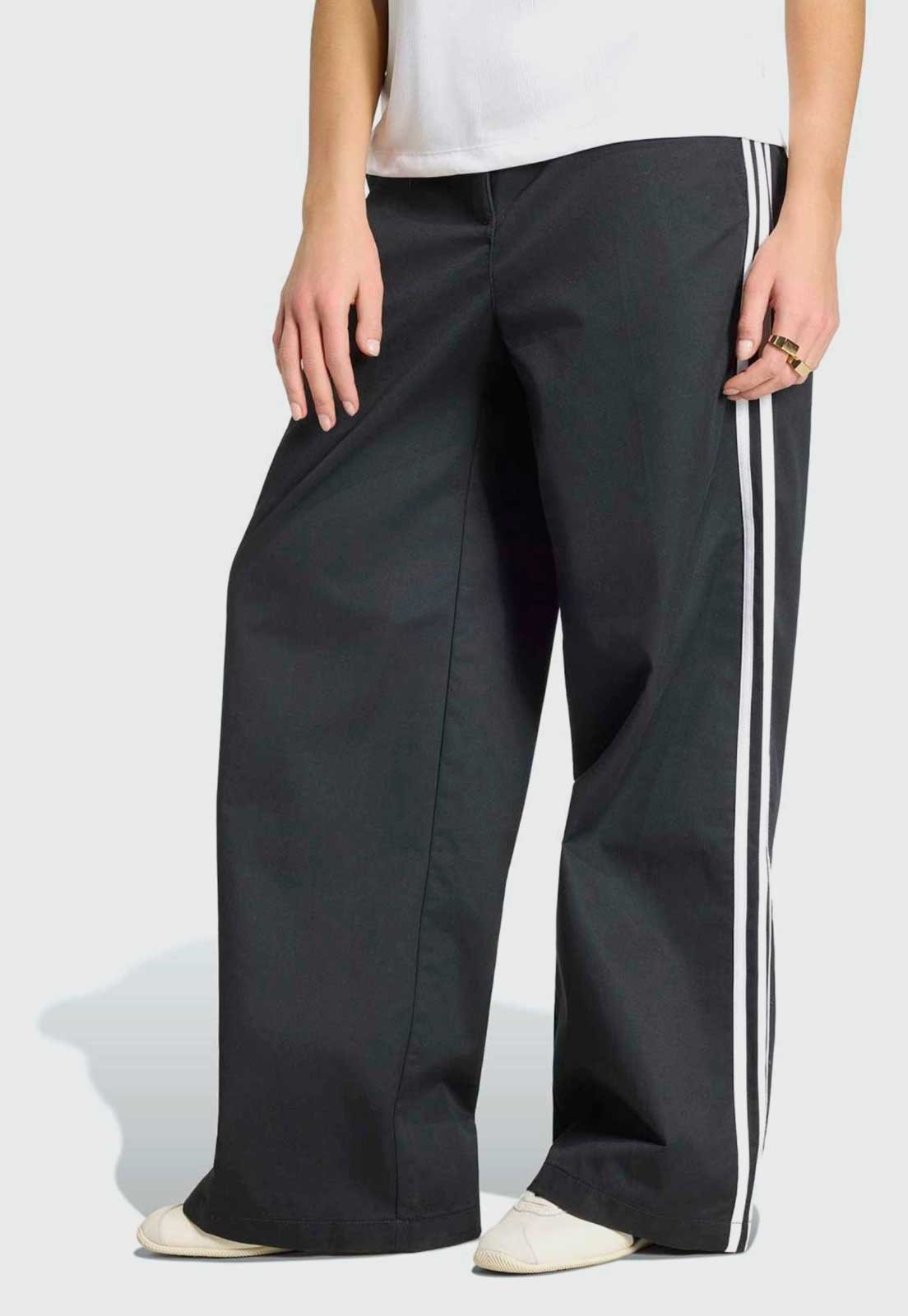 Calça adidas Originals Ampla Tailored Listras Laterais Preta
