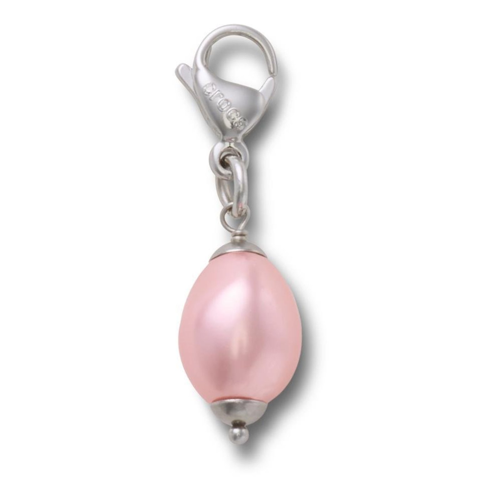 Infantil - Jibbitz™ Pingente de Pérola SMT Pink e Prata Único Branco