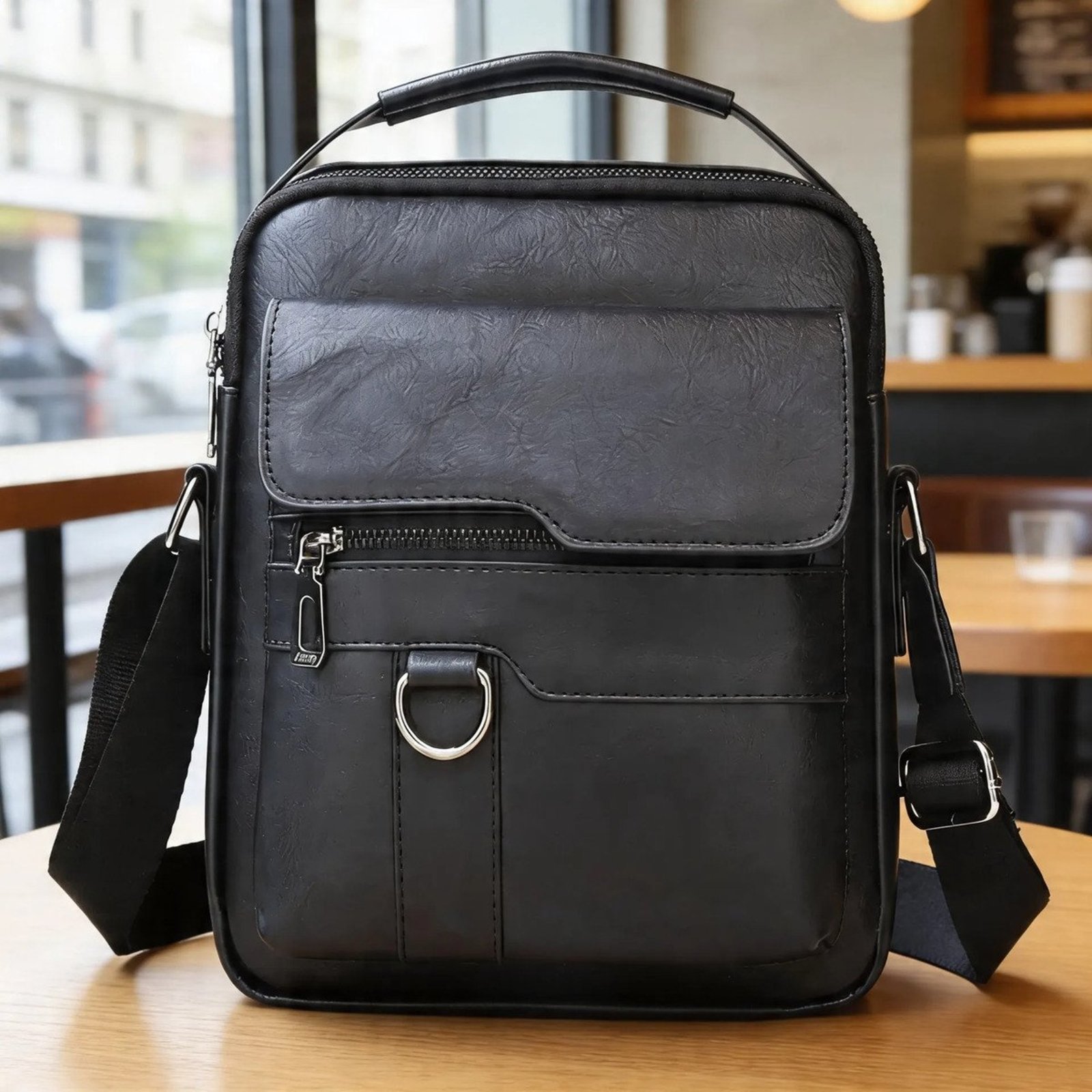 Bolsa Masculina Transversal de Lado Shoulderbag Executiva Casual Necessaire Masculina