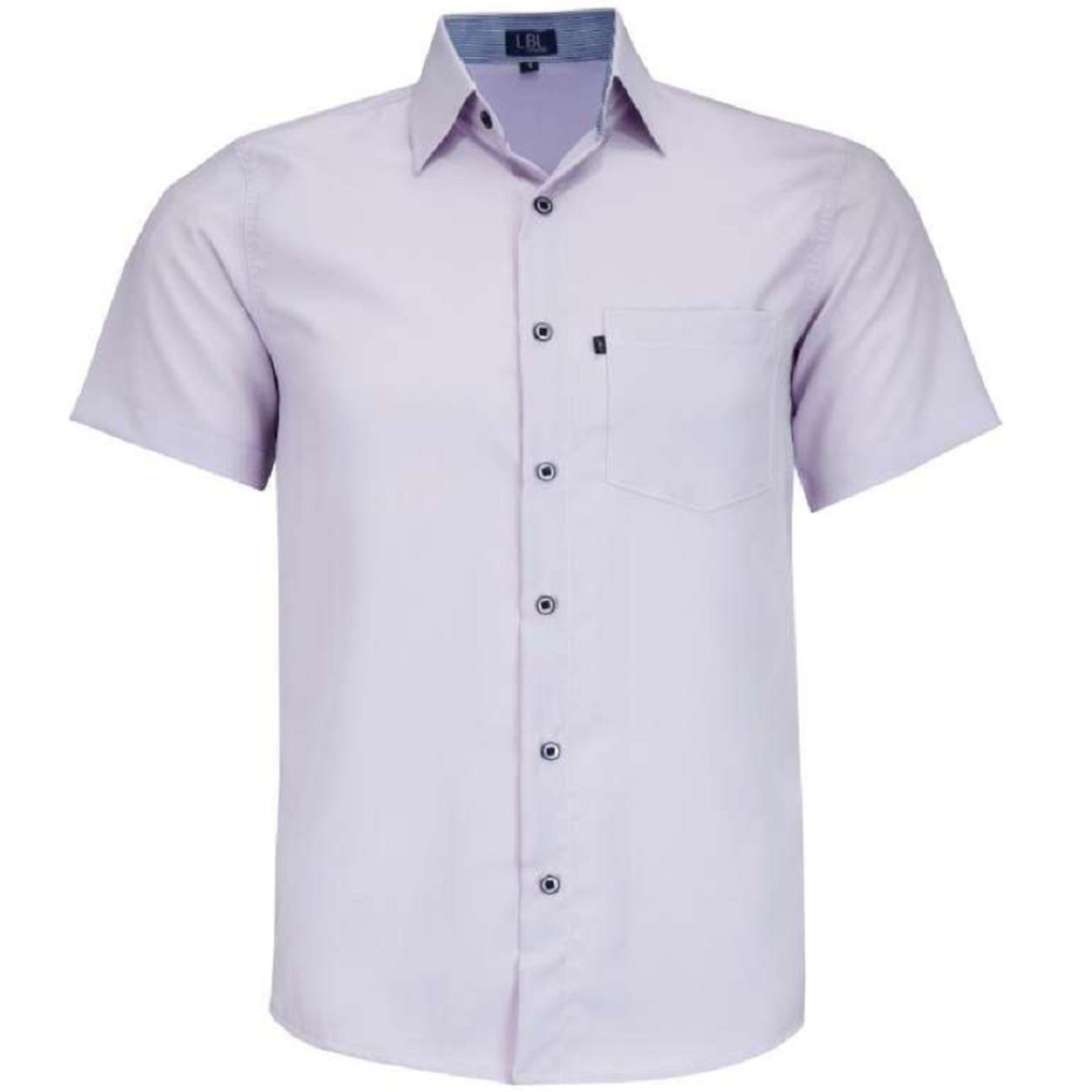 Camisa Social Microleve Manga Curta Original Amil LILAS