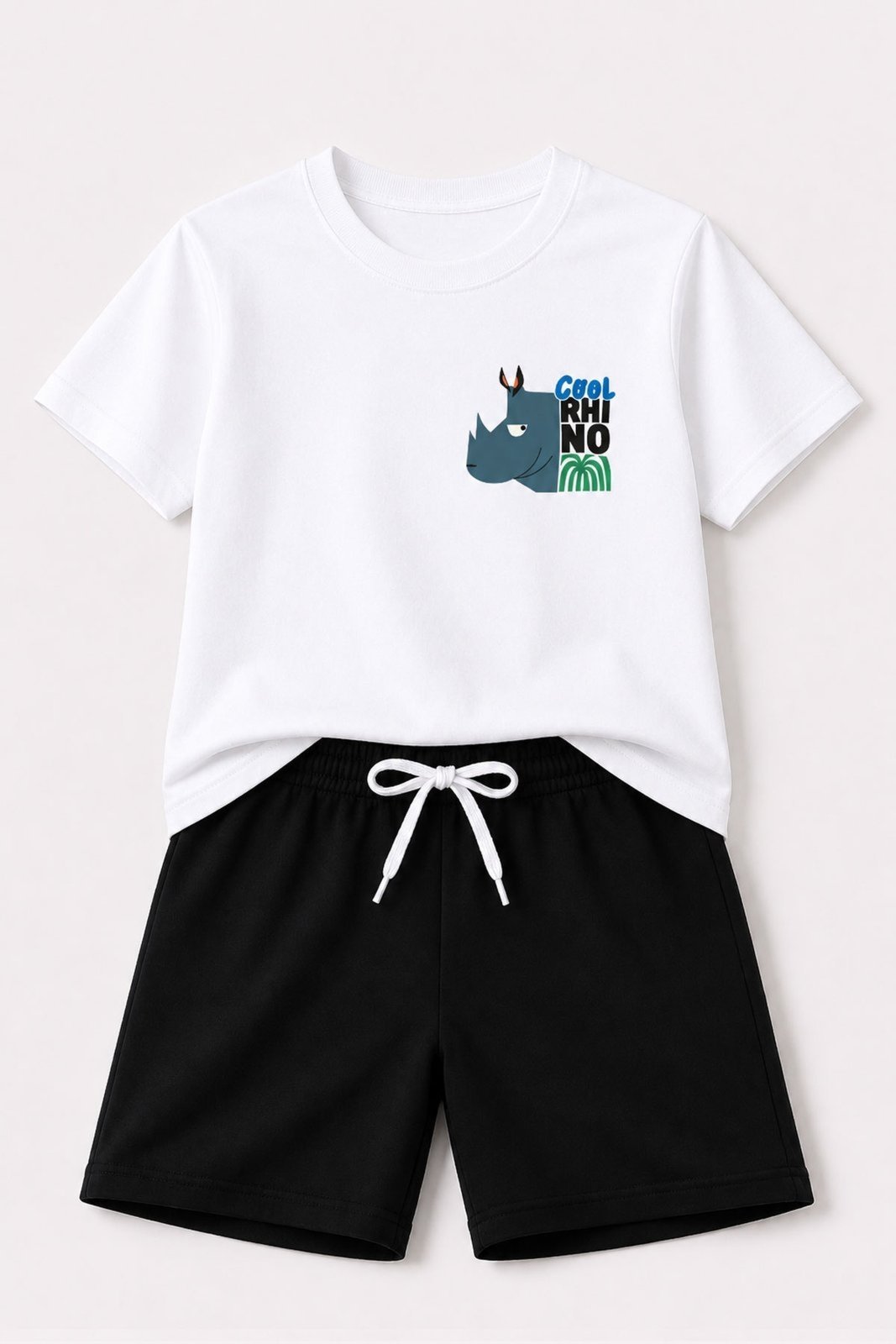 Infantil - Conjunto Masculino Rhino Branco - Babei no Look
