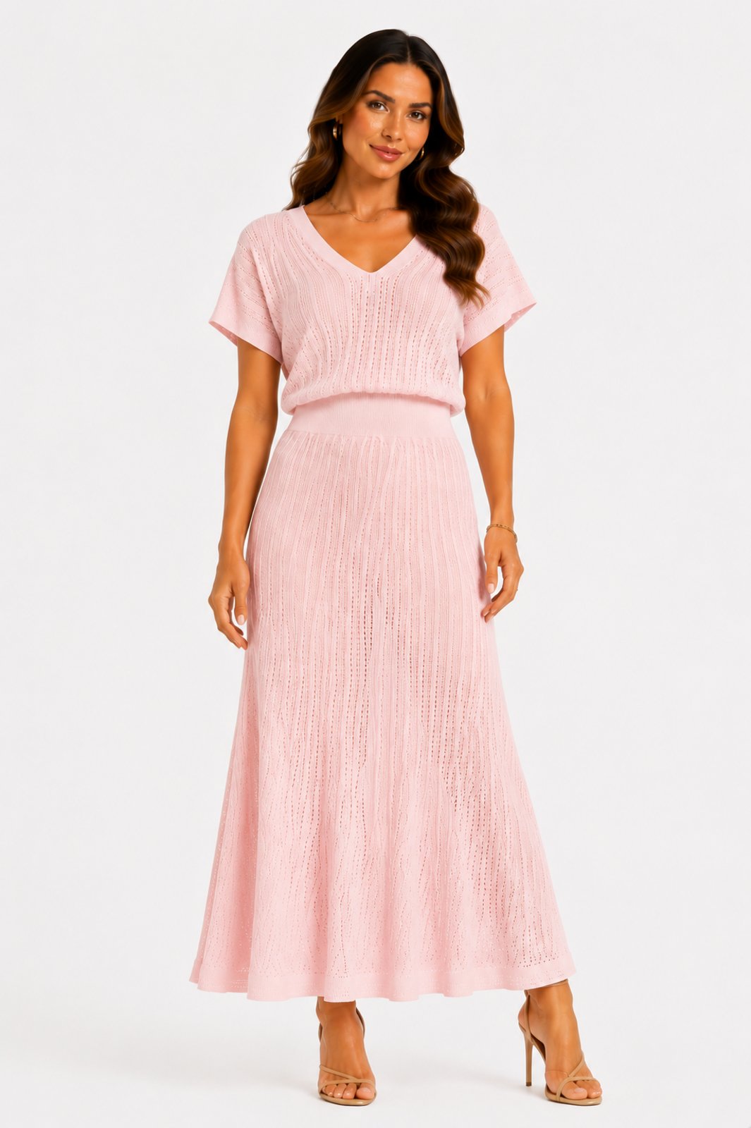 Conjunto D Bell Outlet Fashion Tricot Rosa