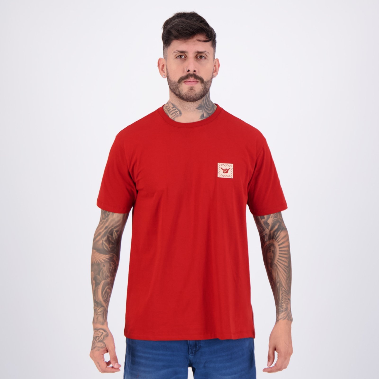 Camiseta Hang Loose Chest Vermelha