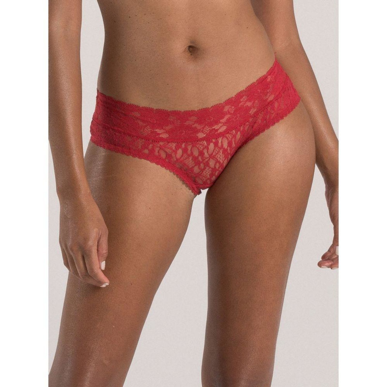 Calcinha Caleçon Renda Sweet Lace Vermelho Divino Vermelho