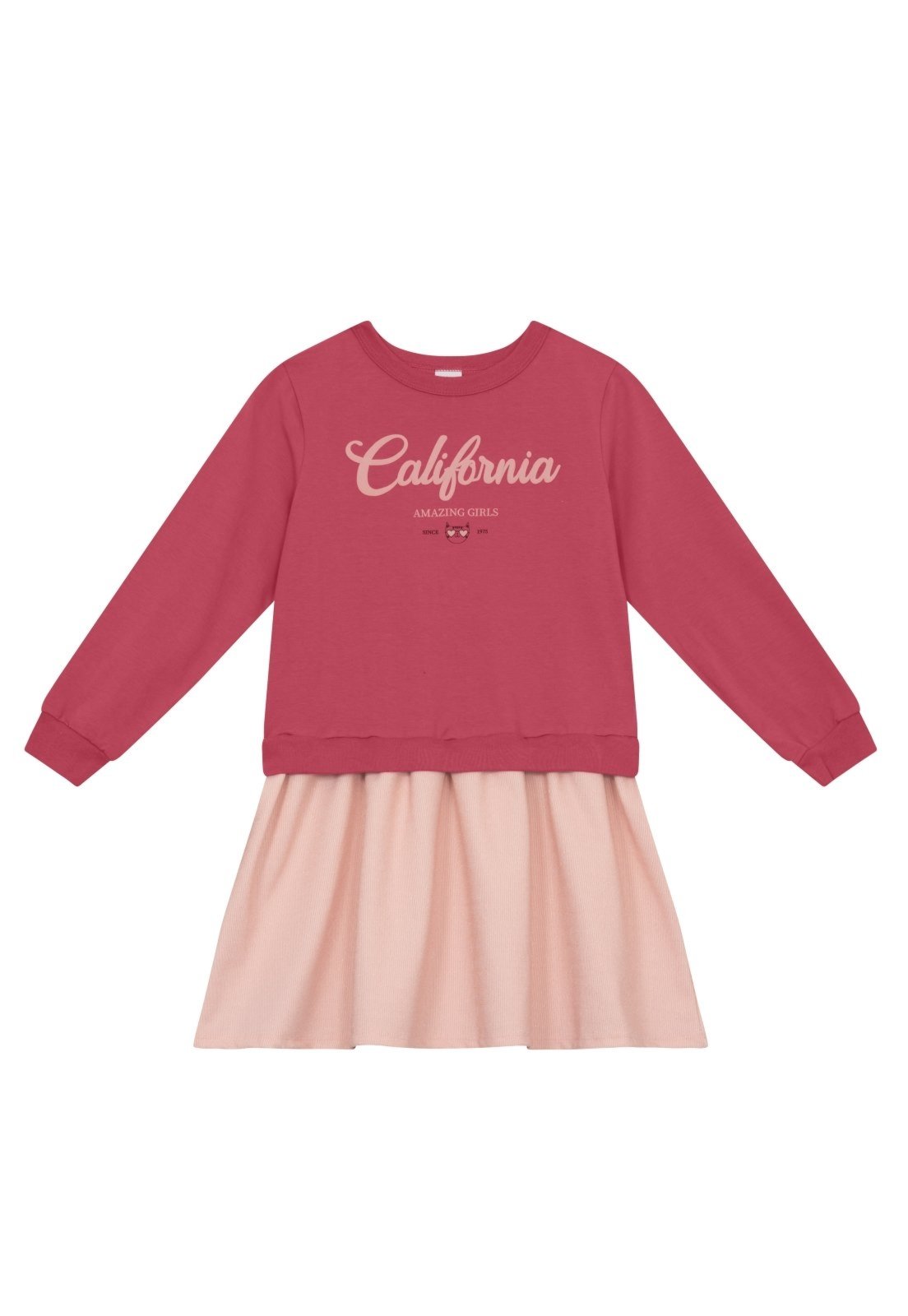 Infantil - Vestido menina em moletinho Brandili