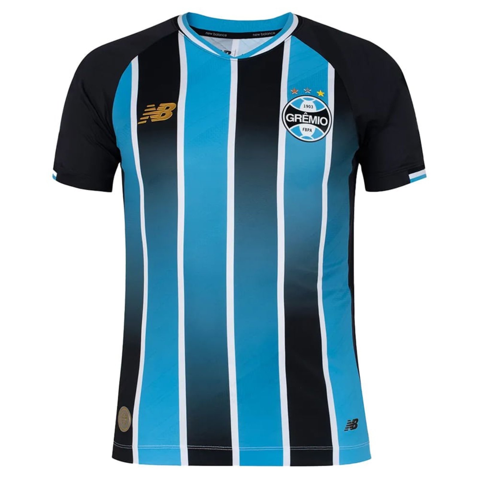 Camiseta Masculina New Balance Grêmio 2026 Jogador Azul/Preto