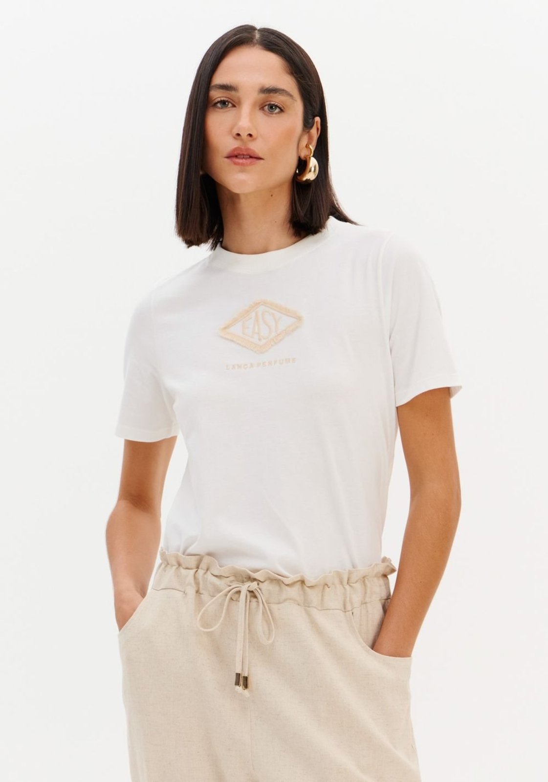 T-shirt Mangas Curtas Com Bordado Easy Sport Easy