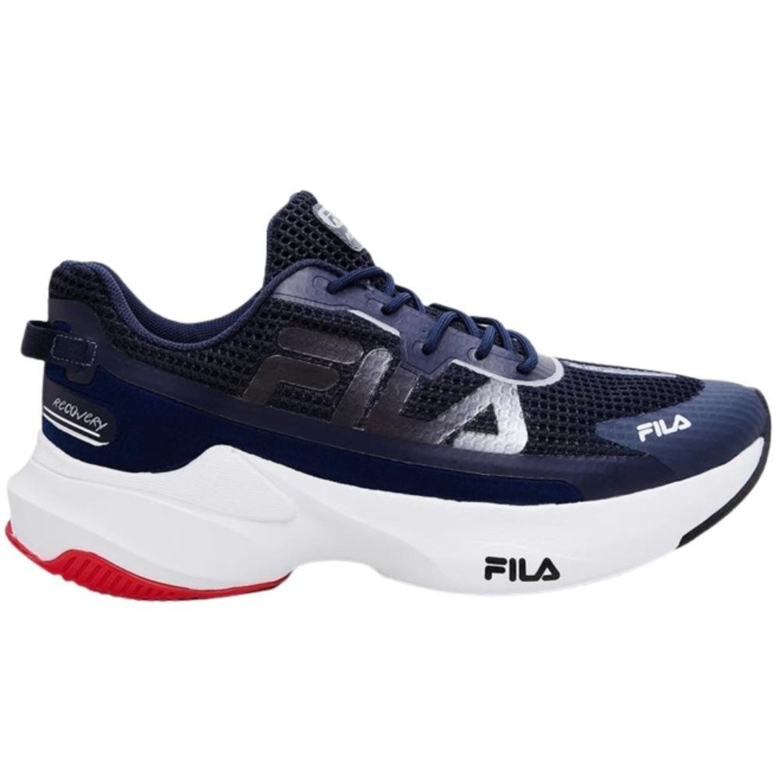 Tênis Fila Recovery Masculino - Marinho/grafite/verm