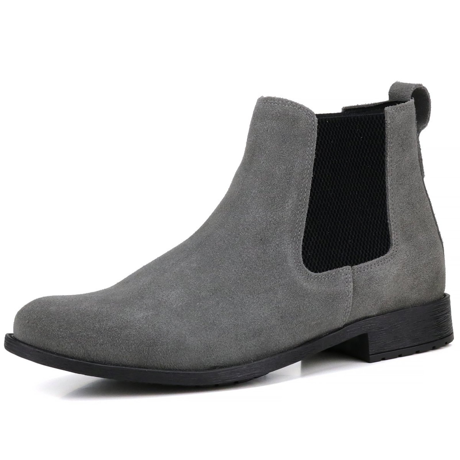 Bota Botina Masculina Chelsea Mr. Gutt Couro Cinza
