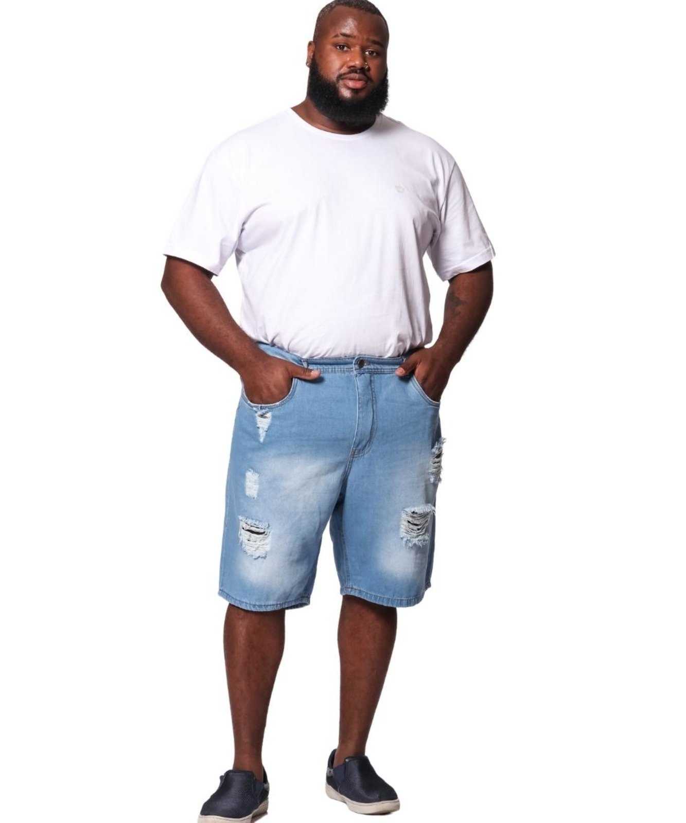 Bermuda Masculina Jeans Plus Skinny Razon Jeans