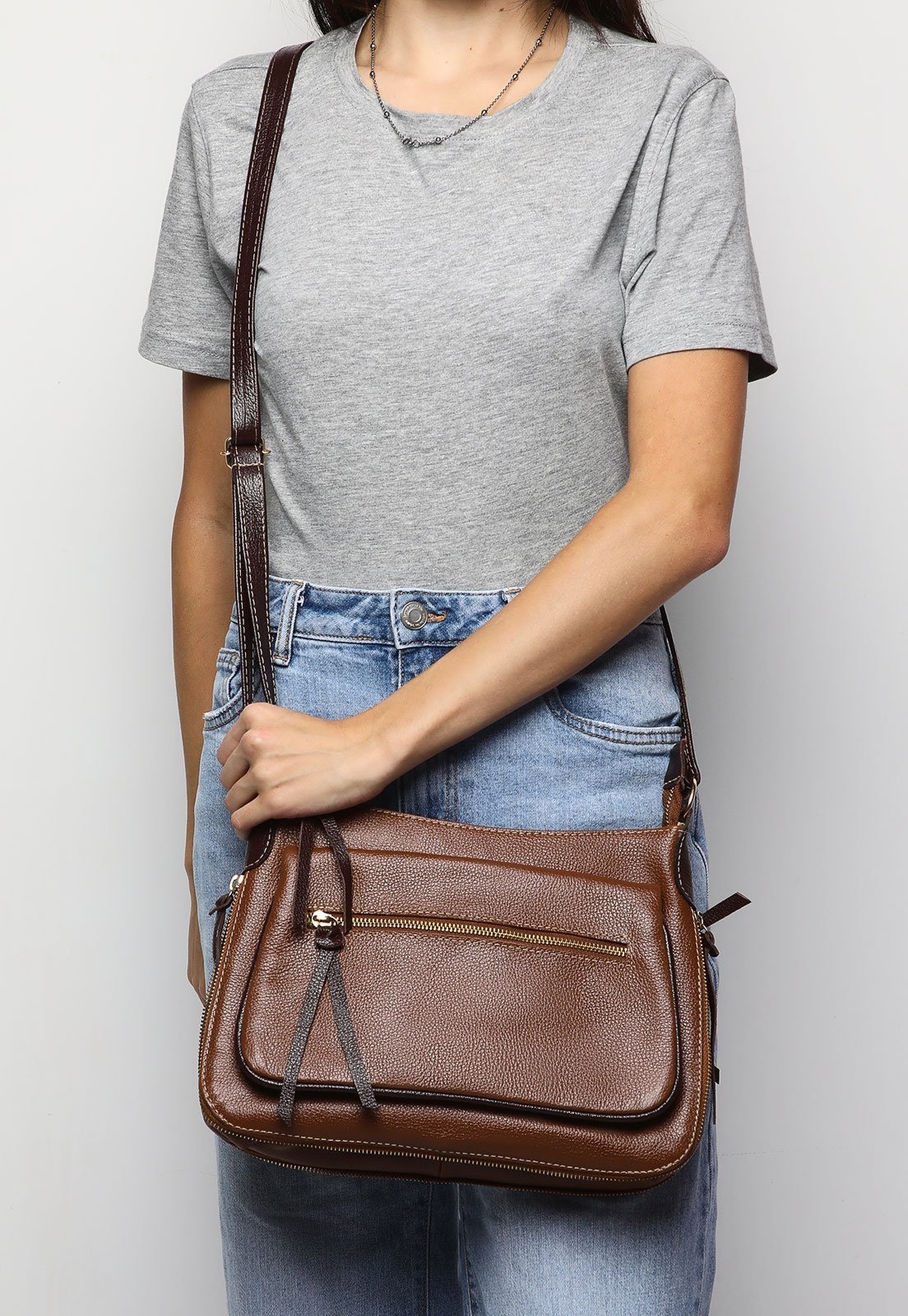 Bolsa SN Couros Berlim Caramelo/Marrom