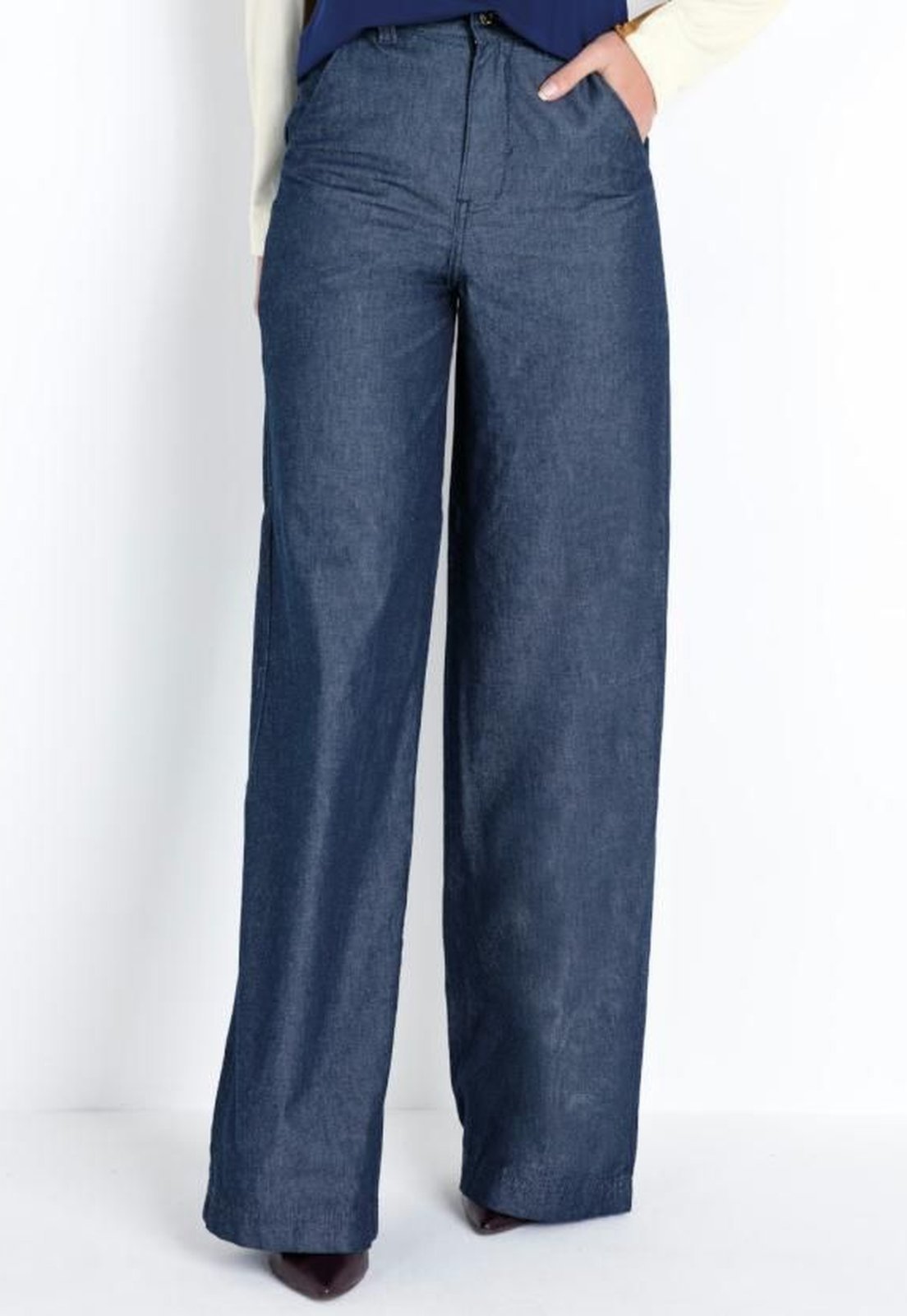 Calça Pantalona Azul Quintess