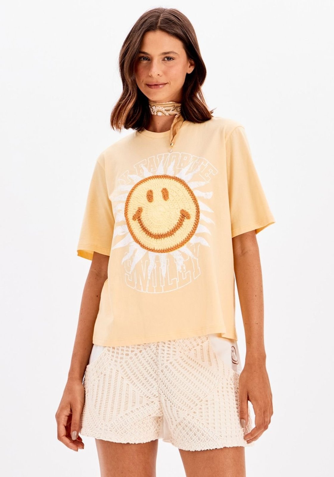 T-Shirt Oversized Média Smiley My Favorite Things