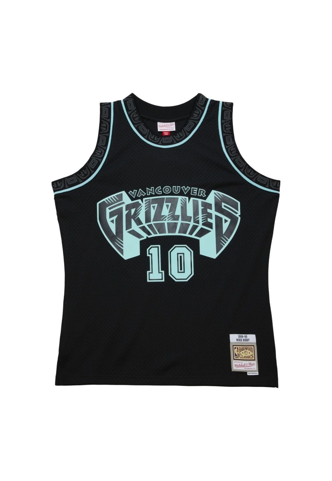 Regata Mitchell & Ness Glow In The Dark Swingman Jersey Vancouver Grizzlies 1998-99 Mike Bibby Preta