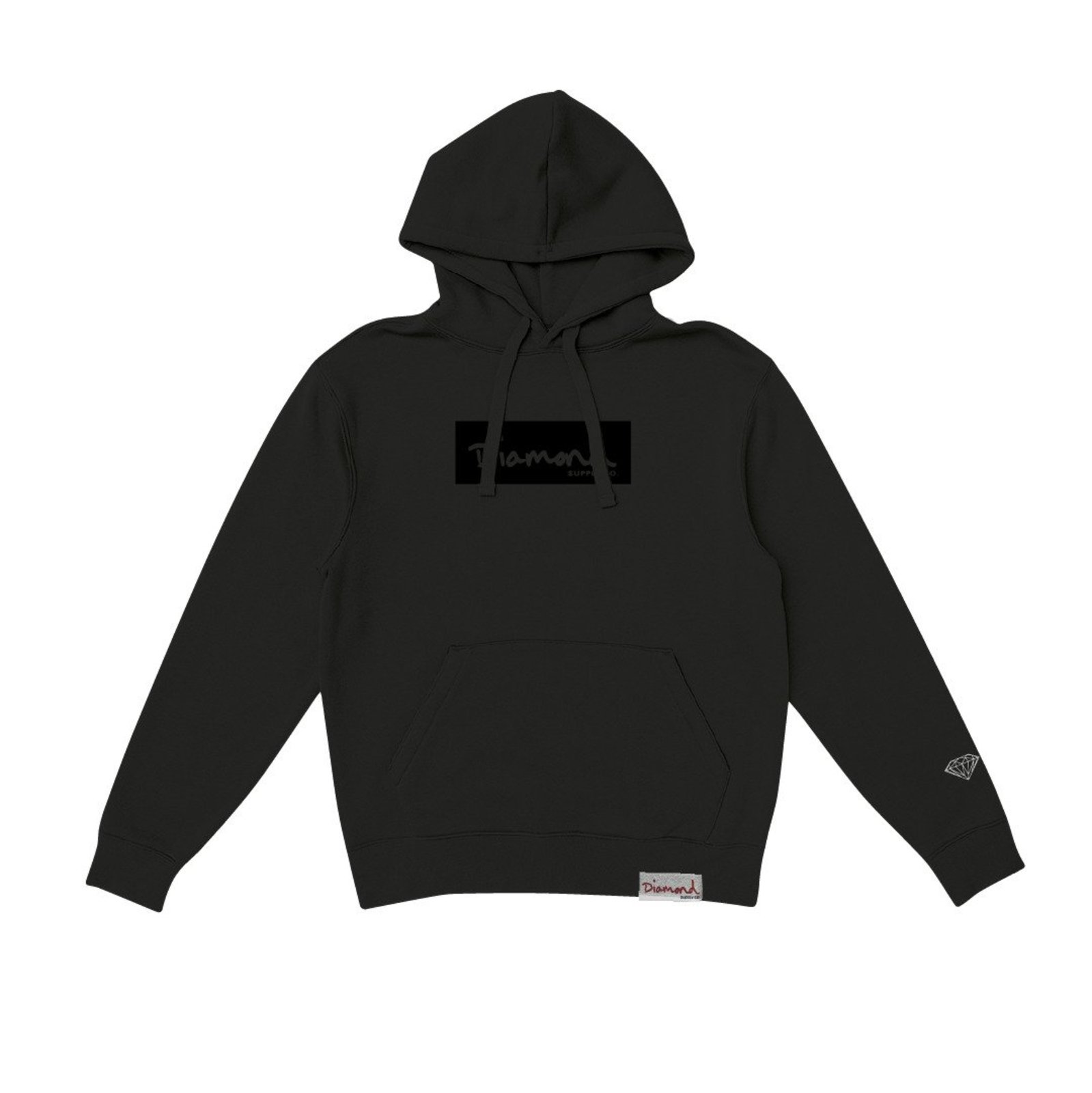Moletom Diamond Tonal Box Logo Hoodie - BLACK