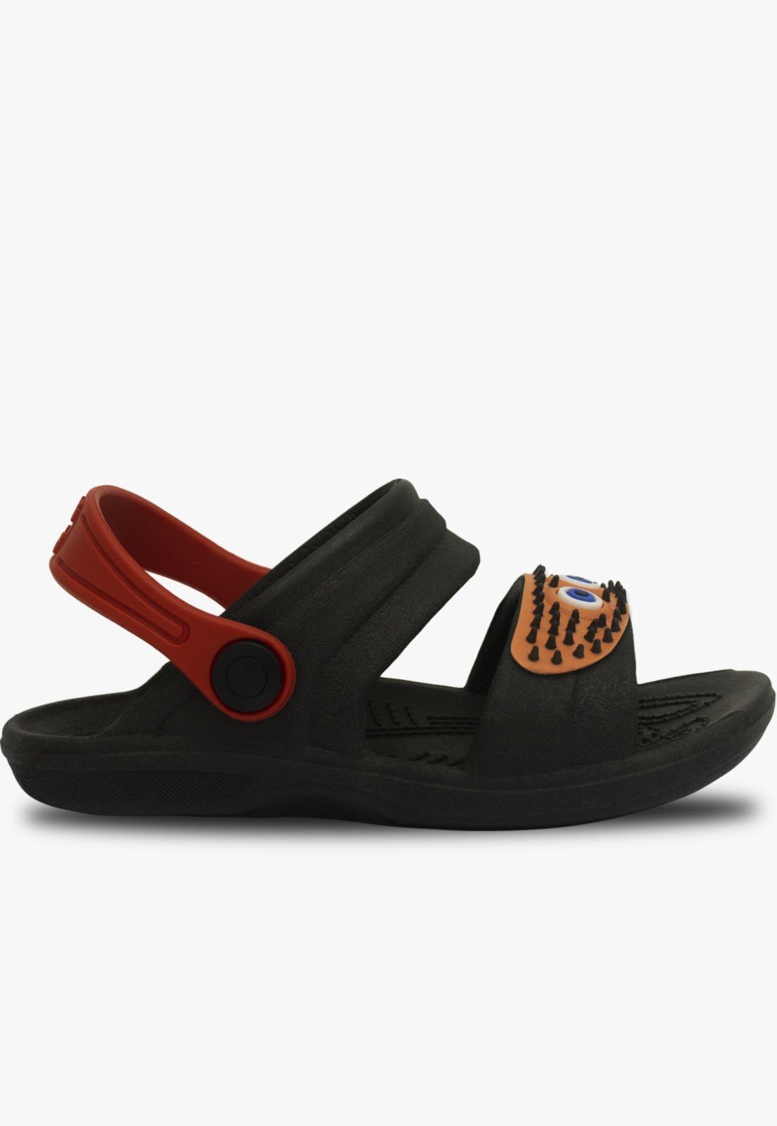 Vista 3 Infantil - Sandalia Papete Masculino Pópidi Menino Babuche Monstrinho com preto/vermelho Pópidí preto/vermelho