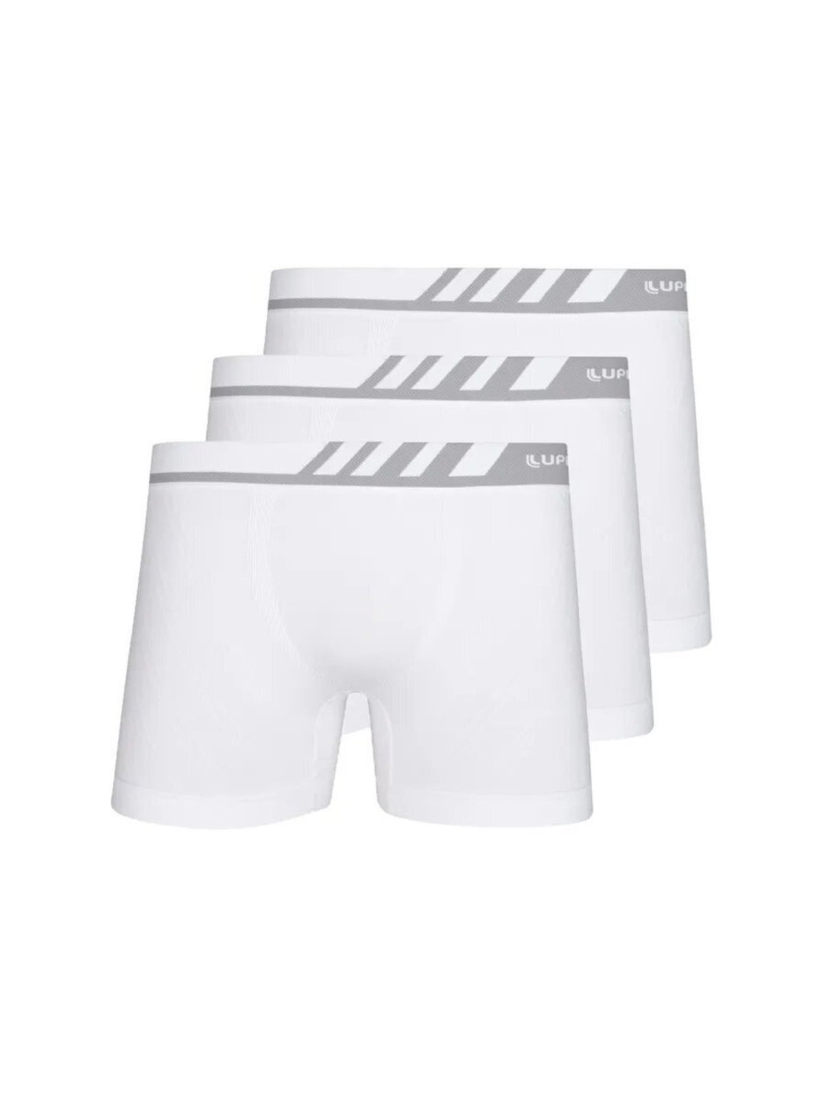 Kit com 3 Cuecas Boxer Lupo 671-002 Branco
