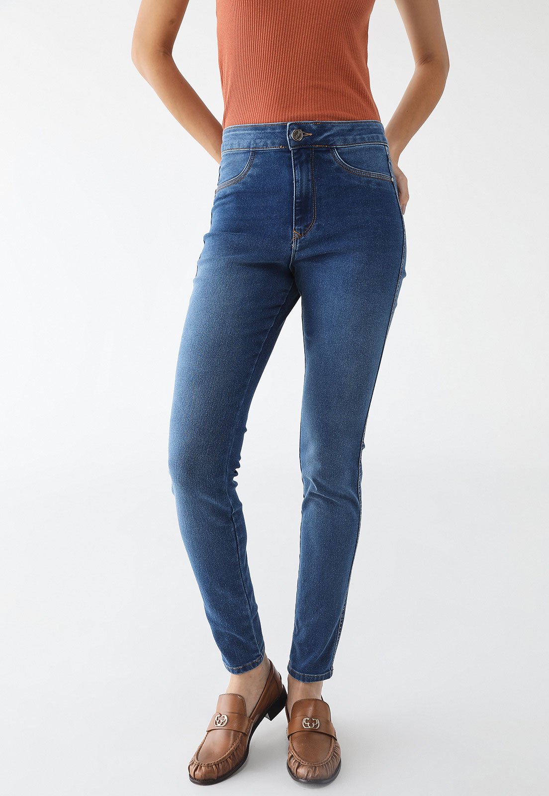 Calça Jeans Lez a Lez Skinny Pocket Azul