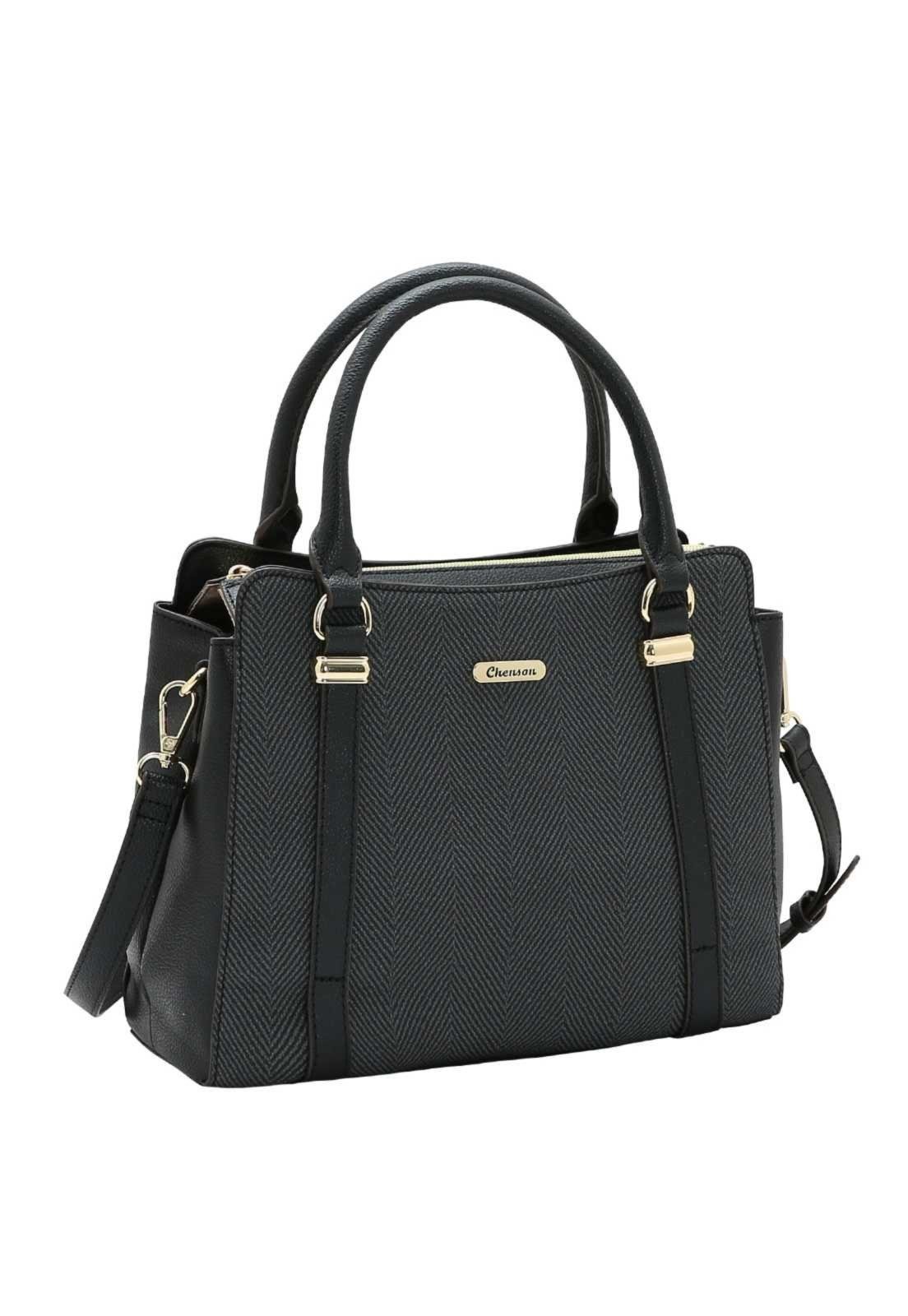 Bolsa Feminina Chenson Mão Contrastes 3485924 Preto