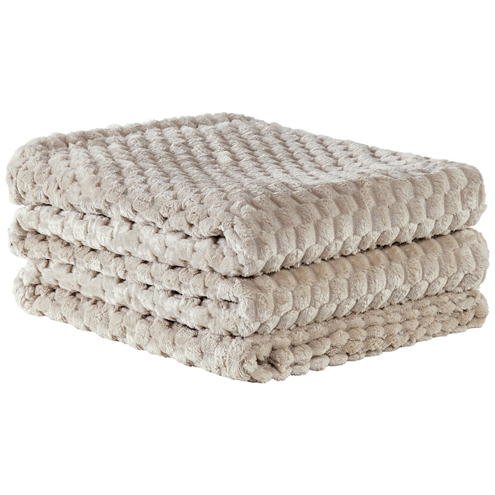 Cobertor Casa Scarpa Misty Queen Manta Ultrasoft Alto Relevo Favo Extra Macia – Baunila – Bege