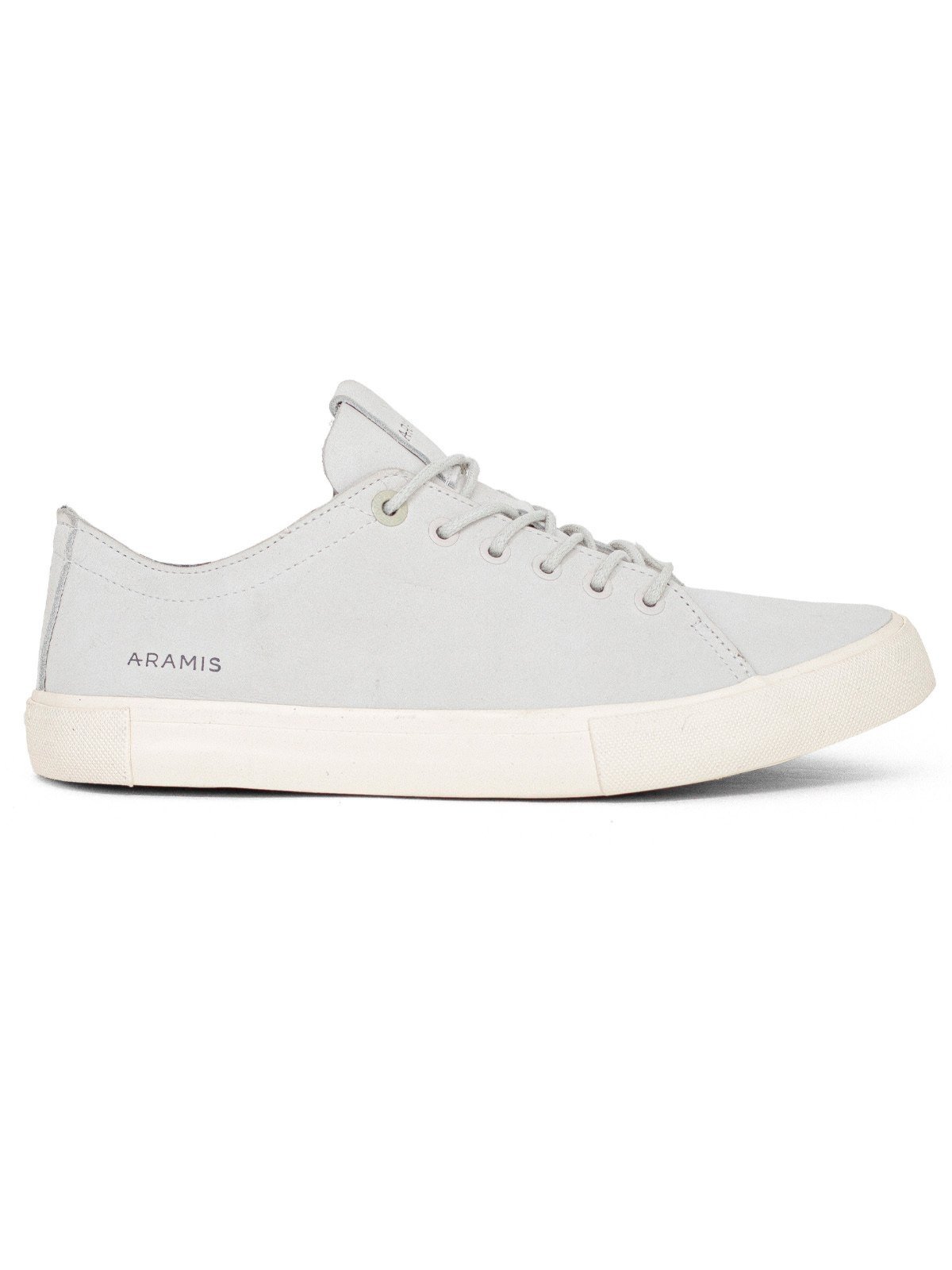 Tênis Masculino Aramis Casual Easy Sidelong Couro Legítimo Cadarço Confortável Branco Off White