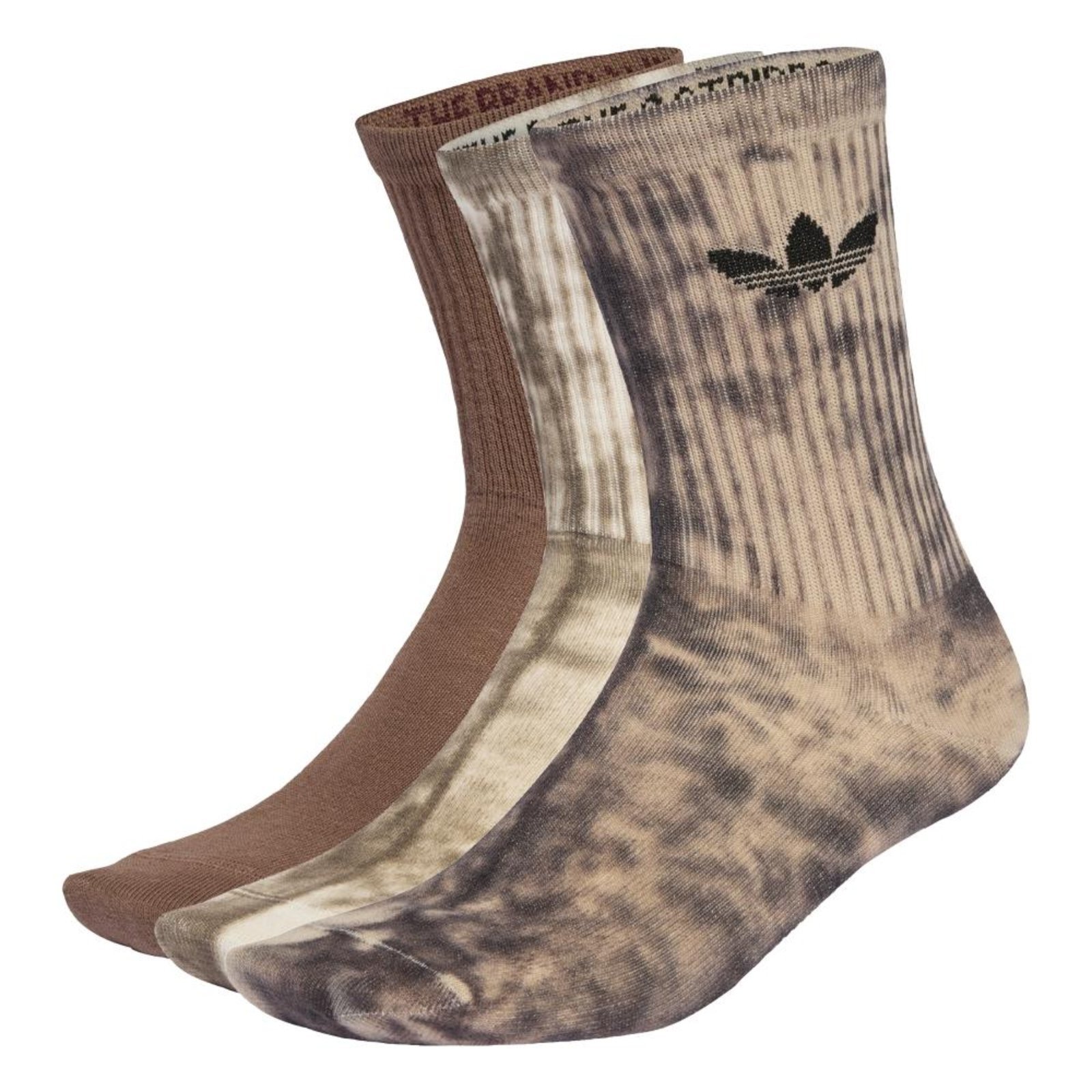 Meias de Cano Médio Tie Dye 3 Pares adidas Originals Preto