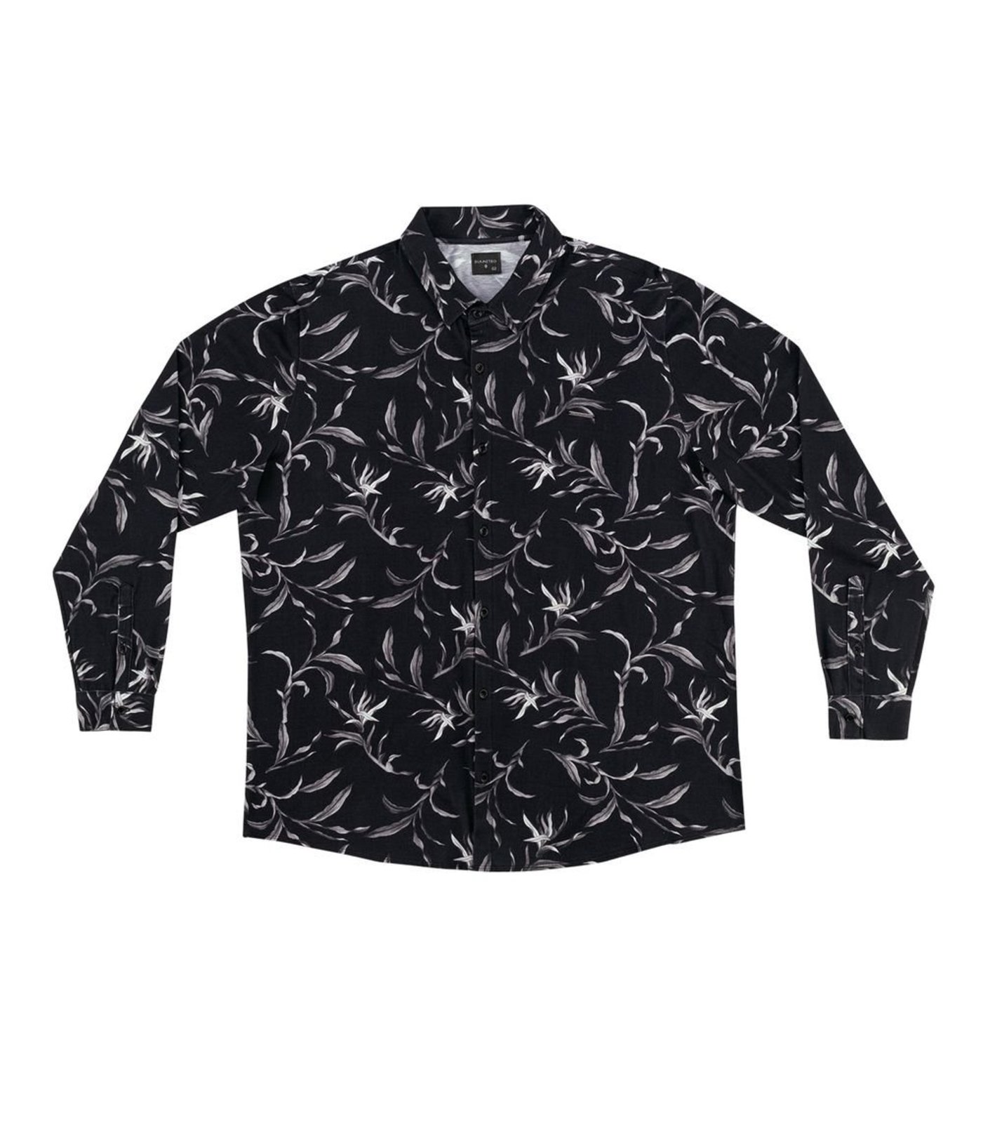 Camisa Polo Manga Longa Plus Size Diametro Preto