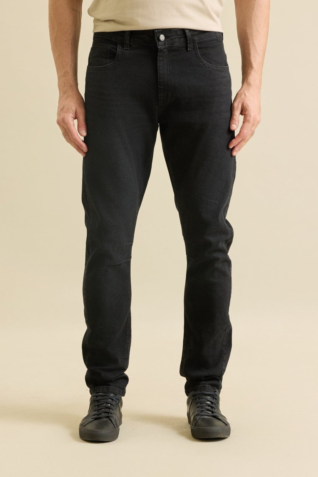 Calça Jeans Masculina Arqueada Slim Preta Dialogo Preto