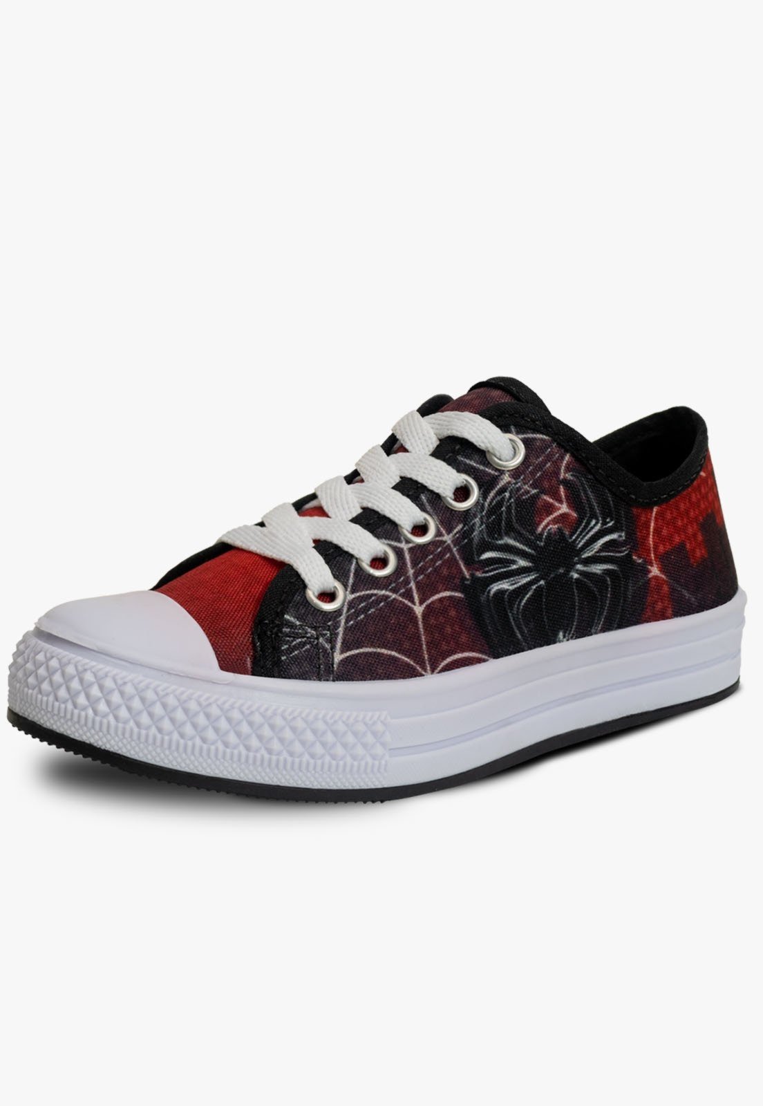 Vista 2 Infantil - Tenis Pop Star Masculino Pópidi Aranha preto Pópidí preto