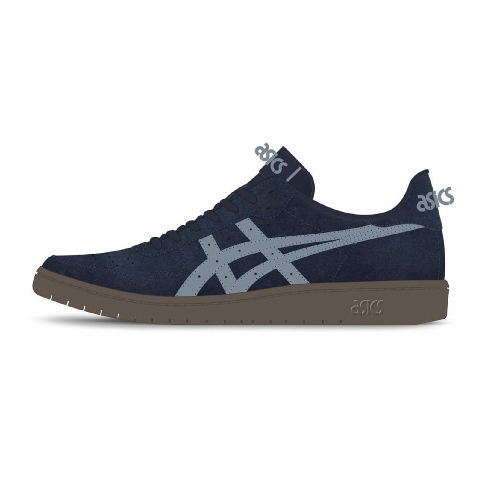 Tênis ASICS Japan S Camurca - Masculino - Azul/Azul
