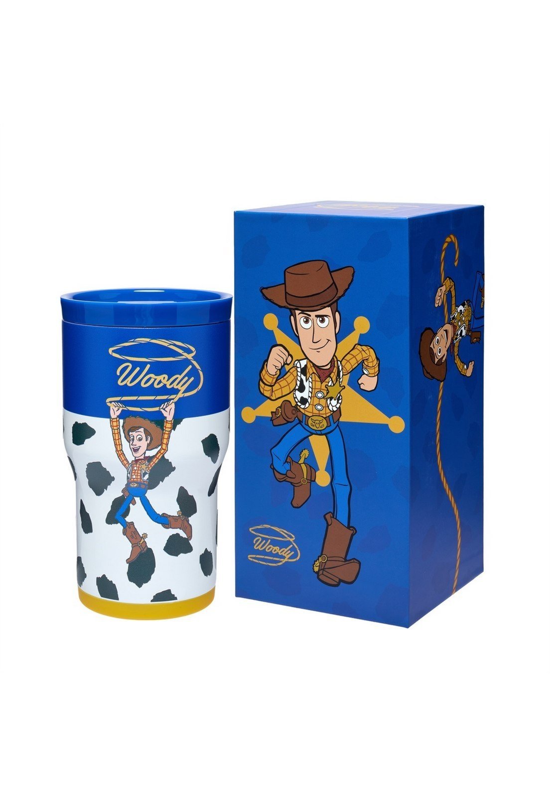 Infantil - Copo Térmico Woody Toy Story 532ML Inox Resistente com Canudo - Bebidas Quentes ou Frias Original Disney