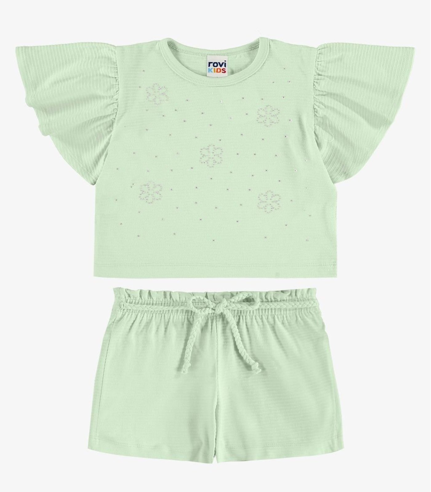 Infantil - Conjunto Blusa Com Shorts Rovi Verde