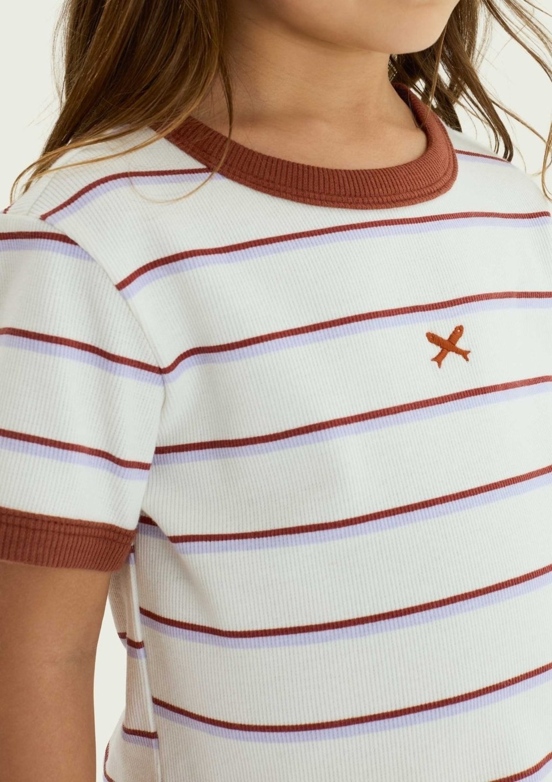 Infantil - Blusa Menina Em Ribana Canelada Hering