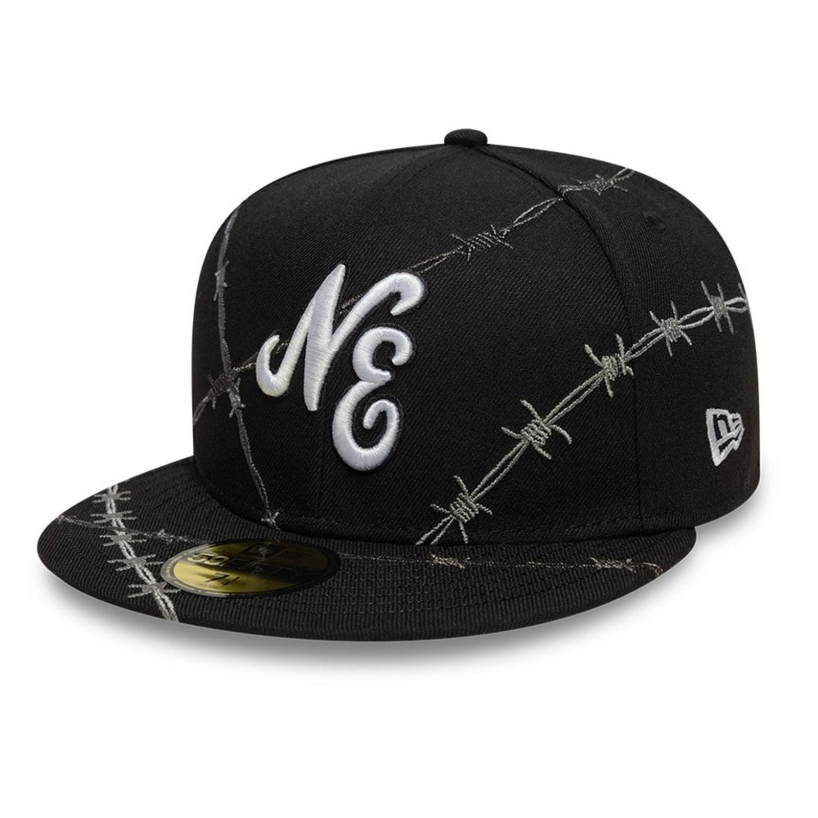 Bone New Era 59FIFTY New Era MLB Wire Preto
