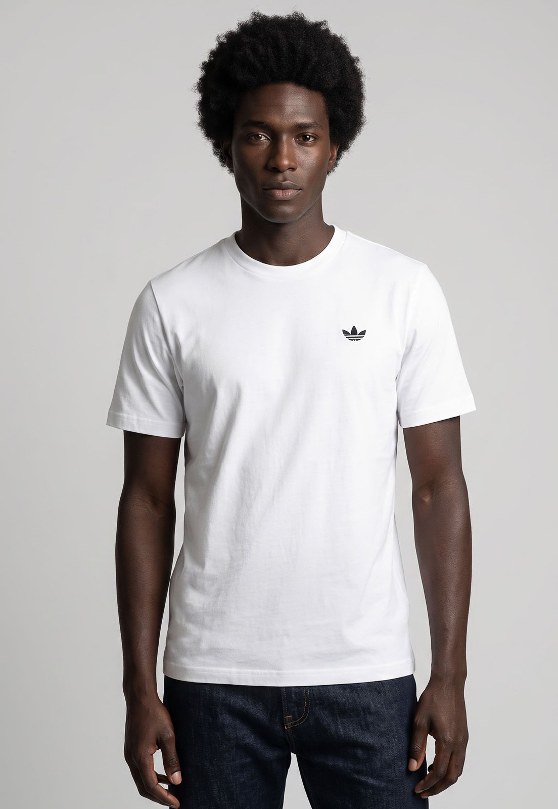 Camiseta Masculina adidas Originals Trefoil ESS Branca