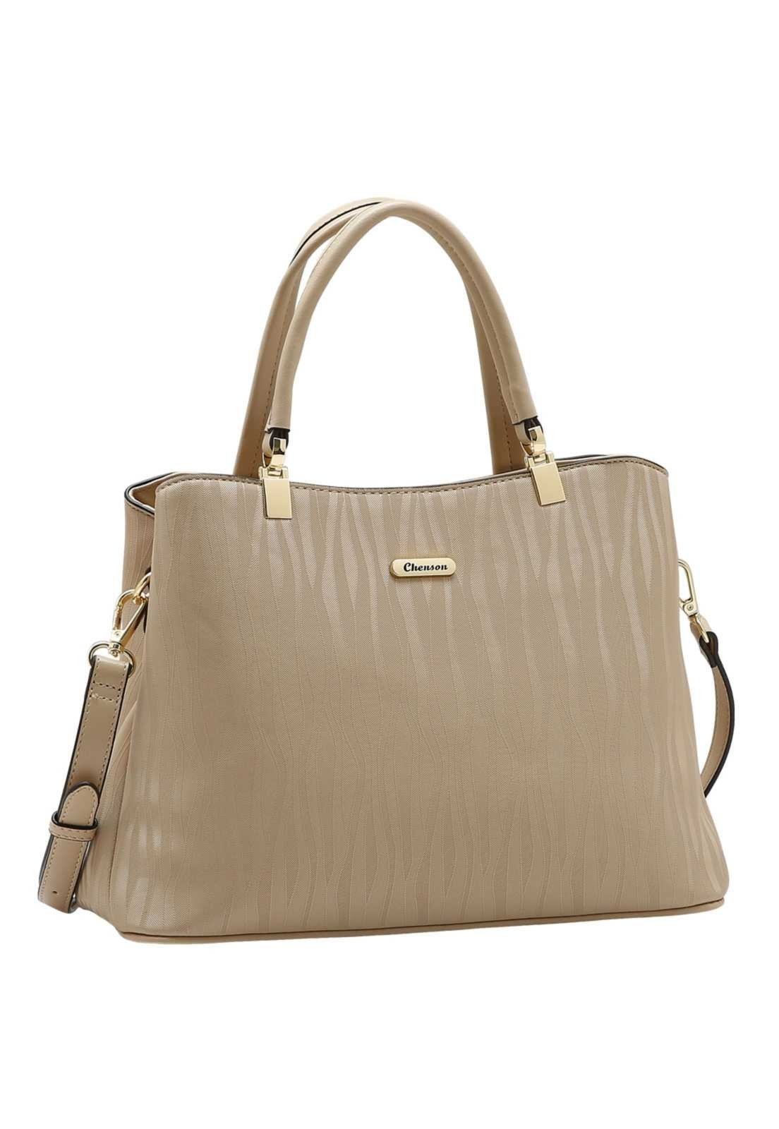 Bolsa Feminina Chenson Mão Waves 3485895 Bege