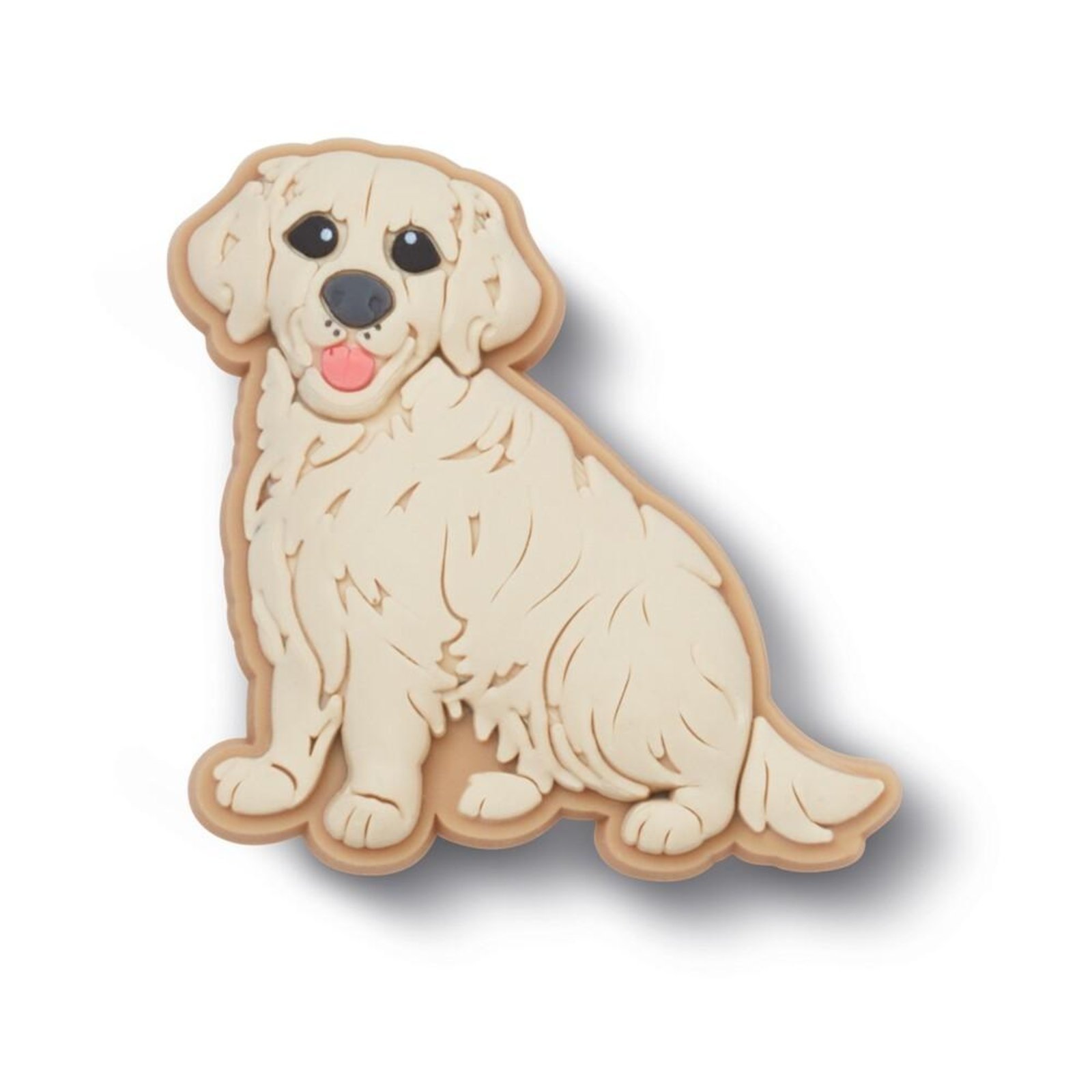 Vista 2 Infantil - Jibbitz™ Filhote de Golden Retriever UNICO Crocs branco