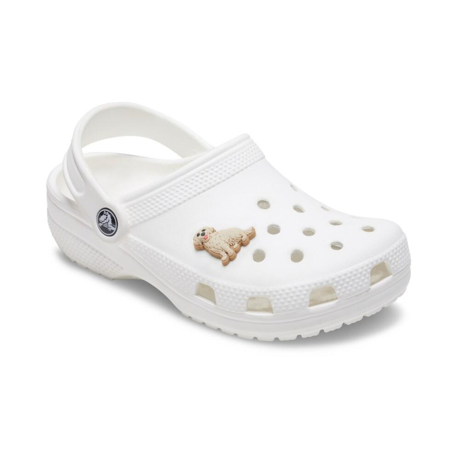 Vista 3 Infantil - Jibbitz™ Filhote de Golden Retriever UNICO Crocs branco