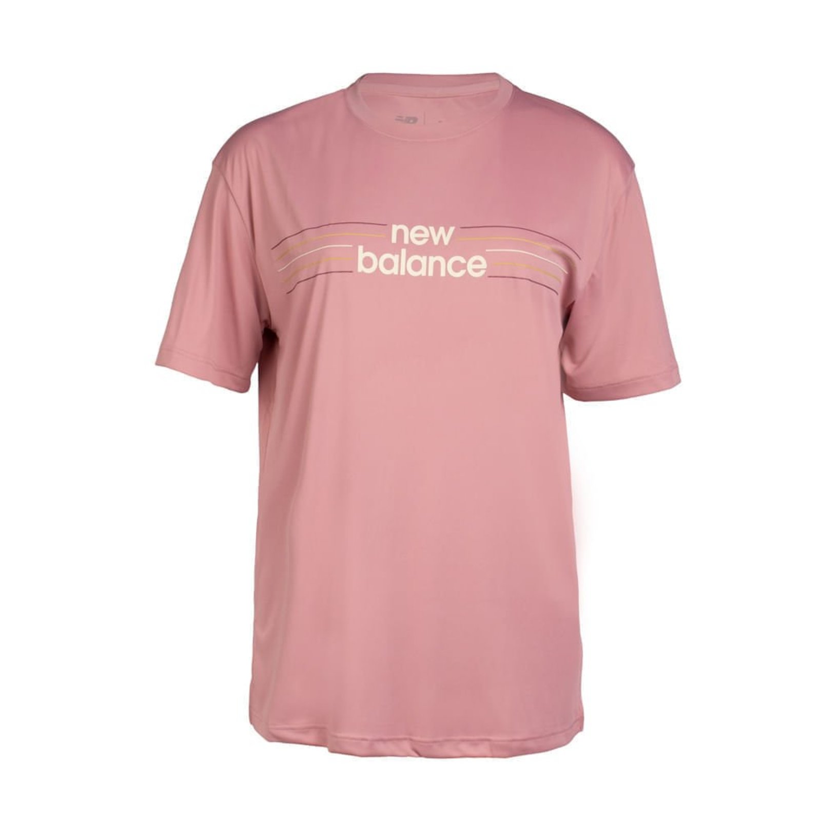 Vista 3 Camiseta Feminina New Balance Linear Performance rosa New Balance rosa