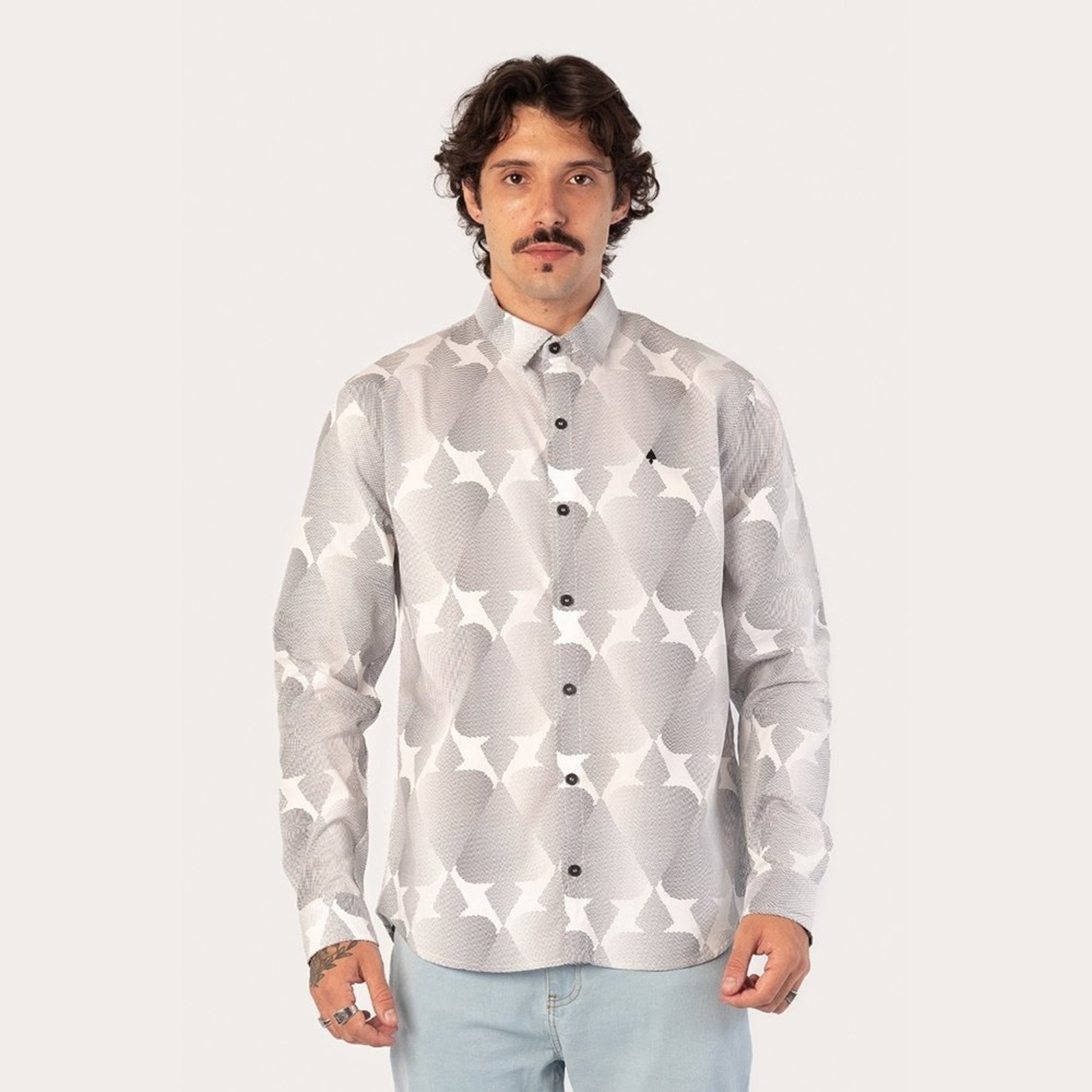 Camisa Manga Longa Regular MCD Espada Pontilhada