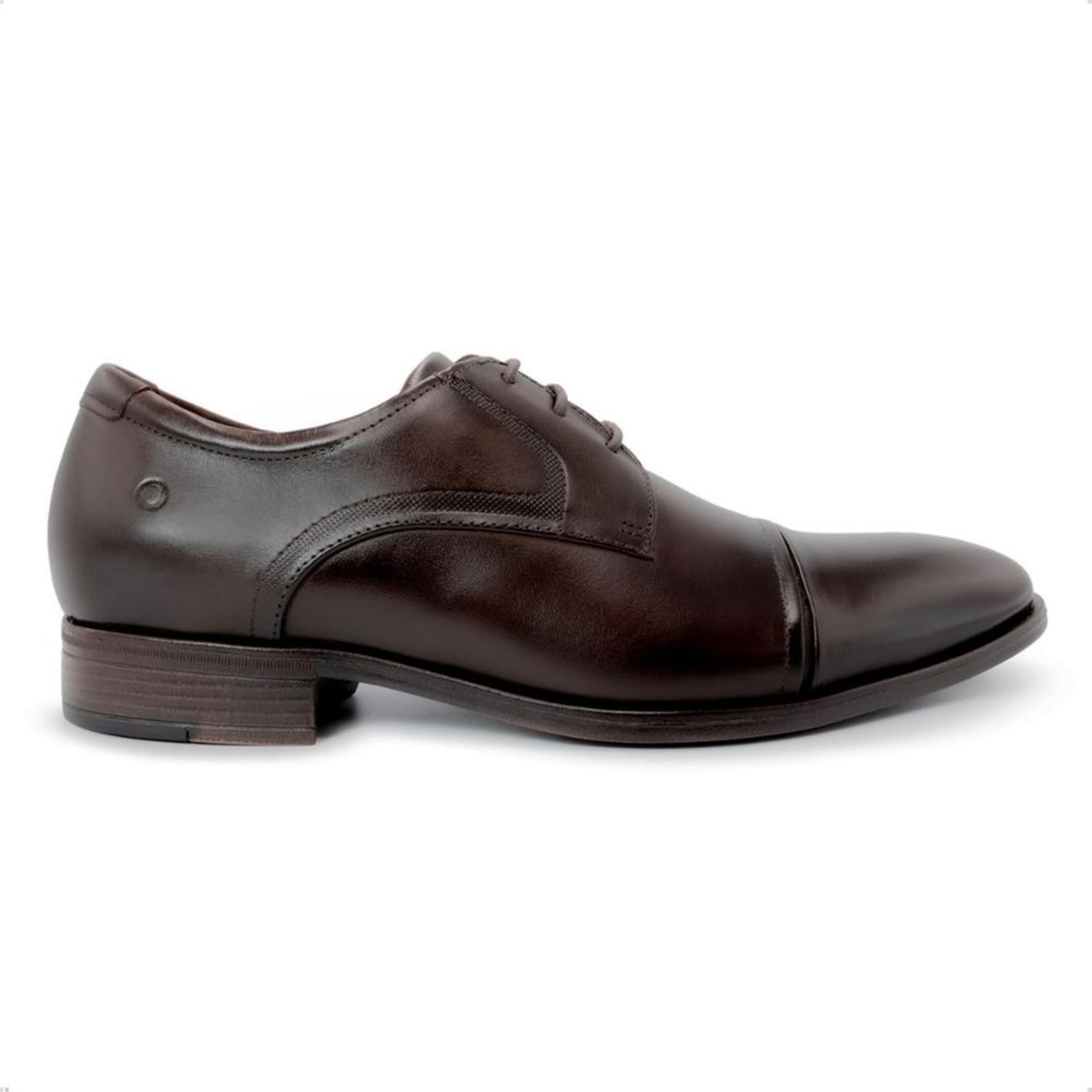 Sapato Social de Couro Democrata Masculino Smart Comfort Madison Hi-Soft 32 255106 Marrom