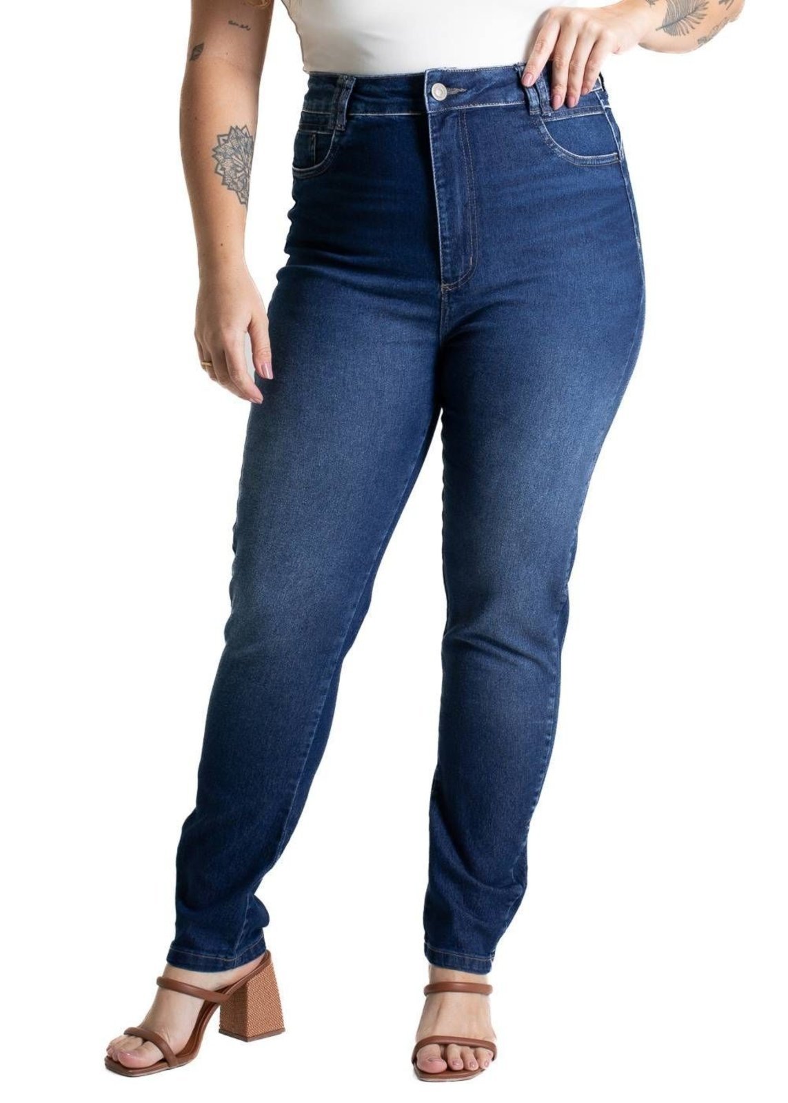 Calça Jeans Sawary Cigarrete Plus Size – 280872 – Azul – Sawary