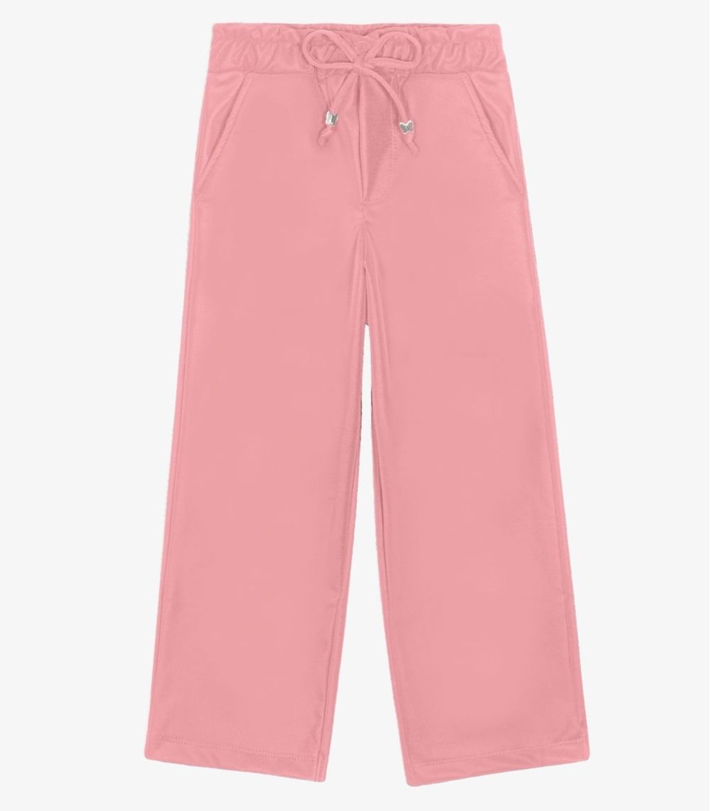 Infantil - Calça Feminina Wide Leg Sintética Trick Nick Rosa