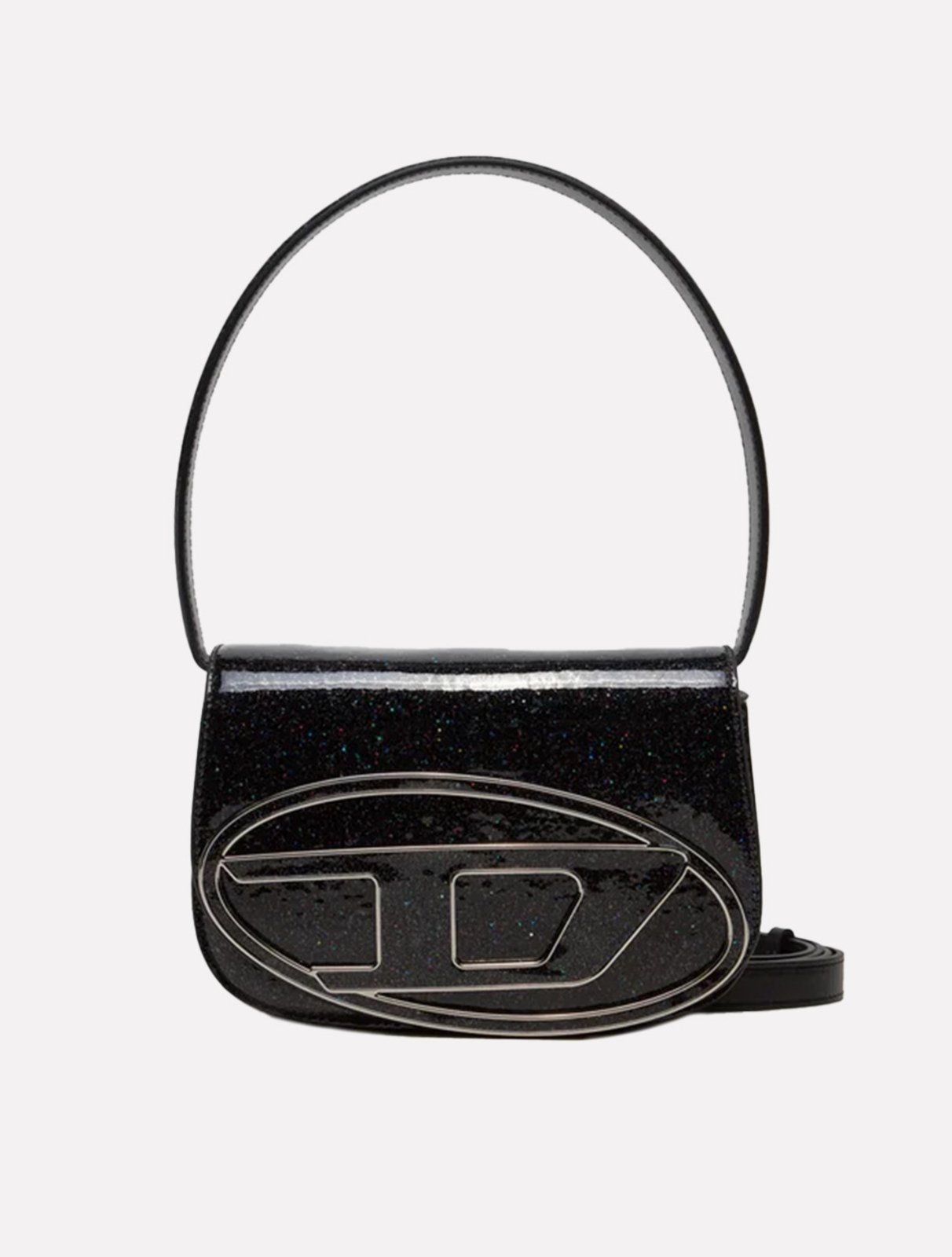 Vista 2 Bolsa Diesel 1DR Shoulder Bag X08396 Preta Glitter Multicolor preto multicolor Diesel preto multicolor
